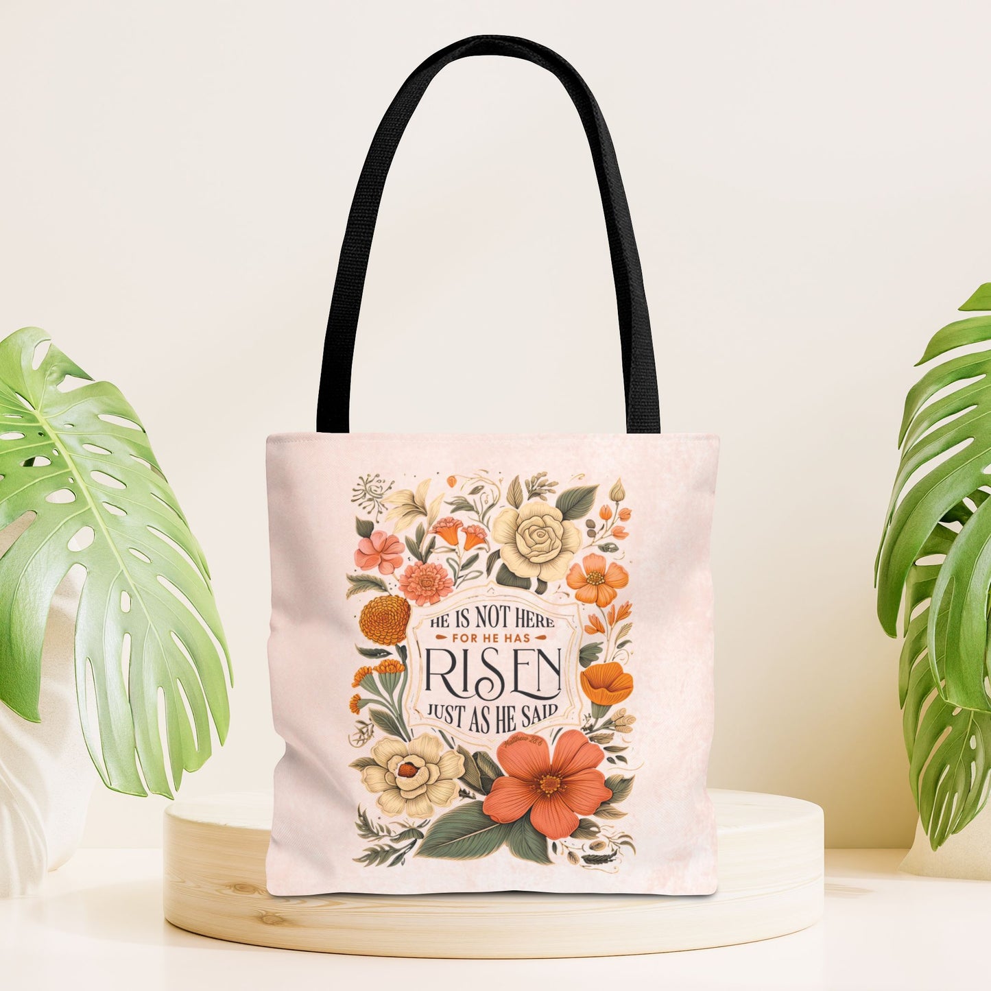 He Has Risen Tote Bag - Christian Tote Bag