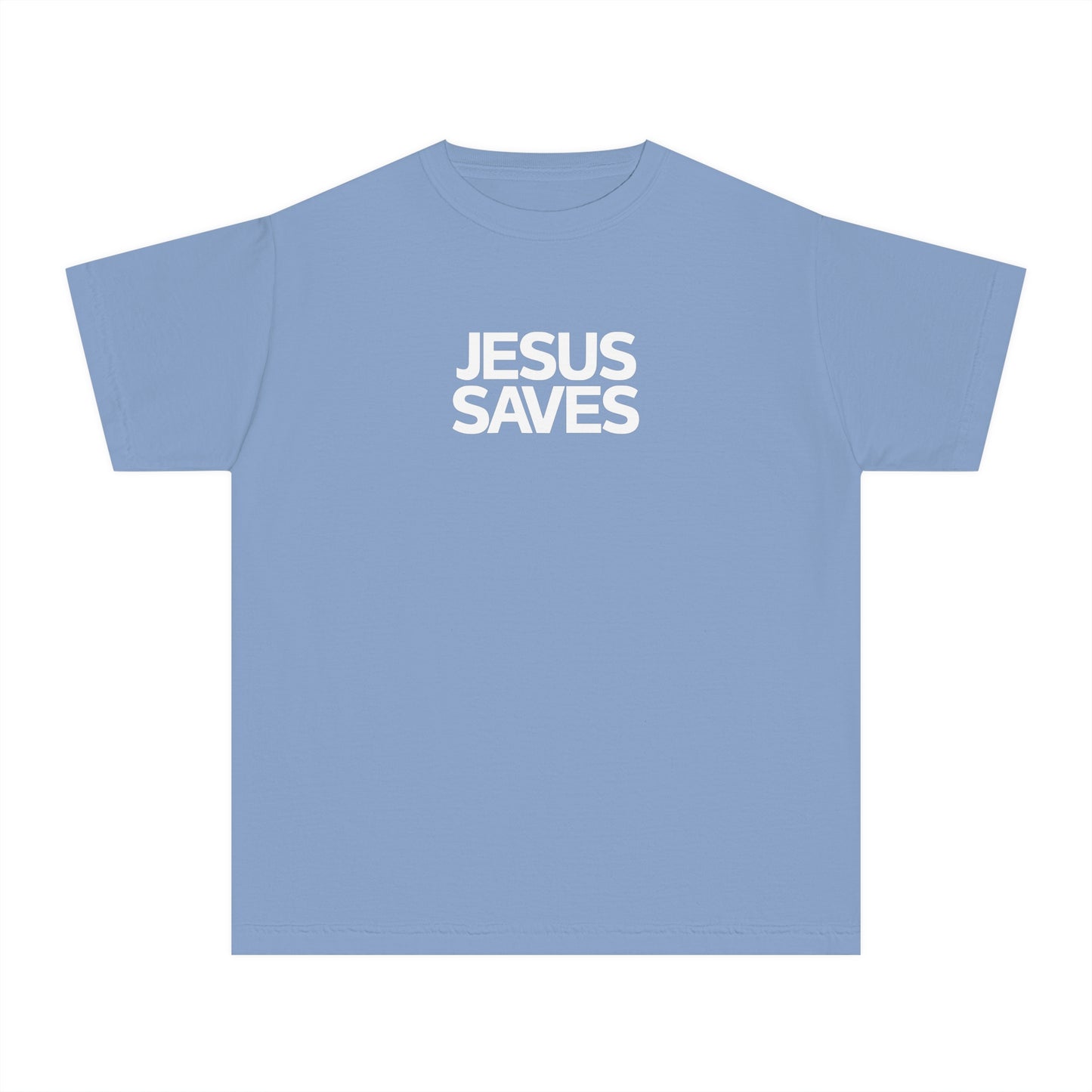 Jesus Saves Comfort Colors Youth Christian Shirt