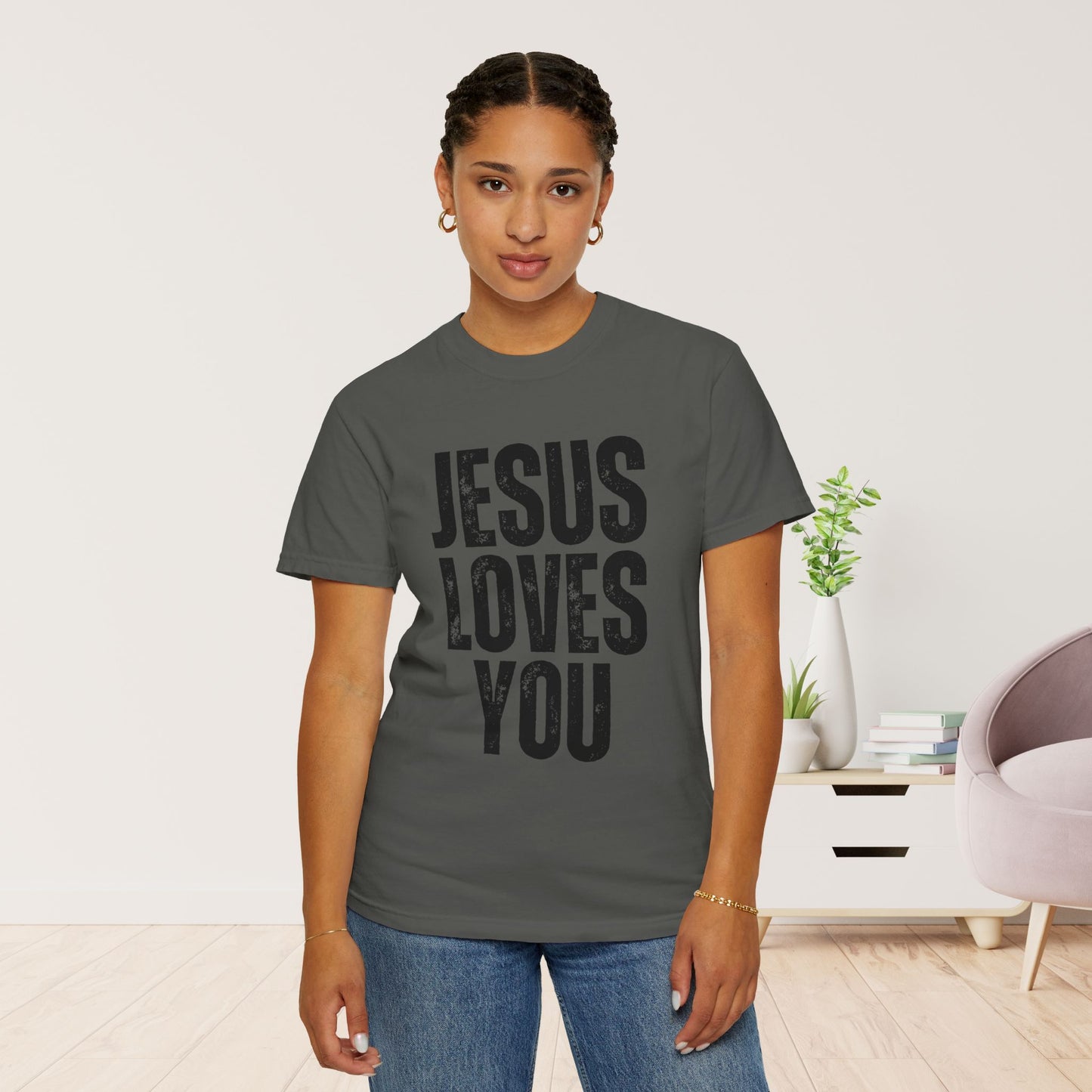 Comfort Colors Unisex Jesus Loves You Shirt