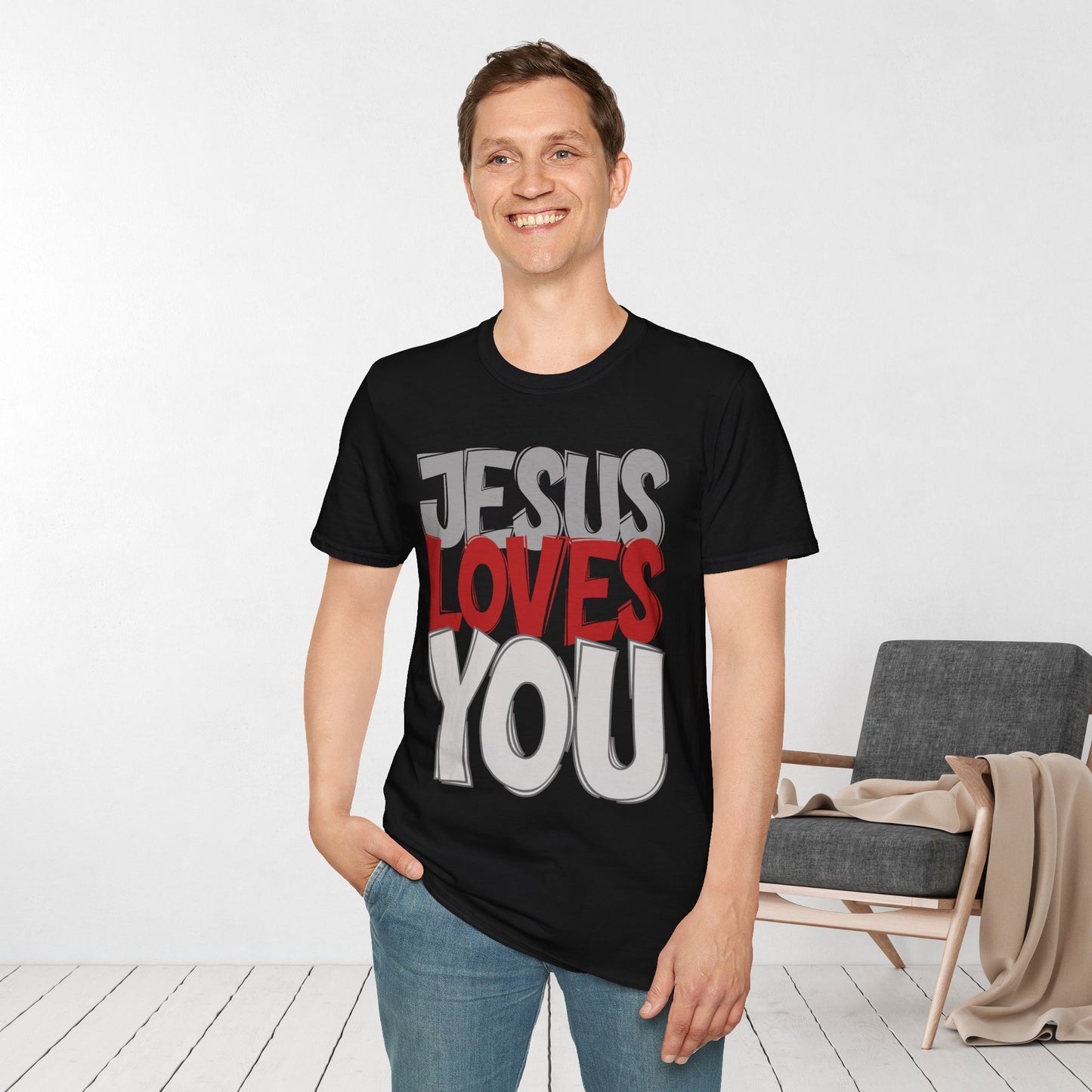 Unisex Jesus Loves You Softstyle T-shirt