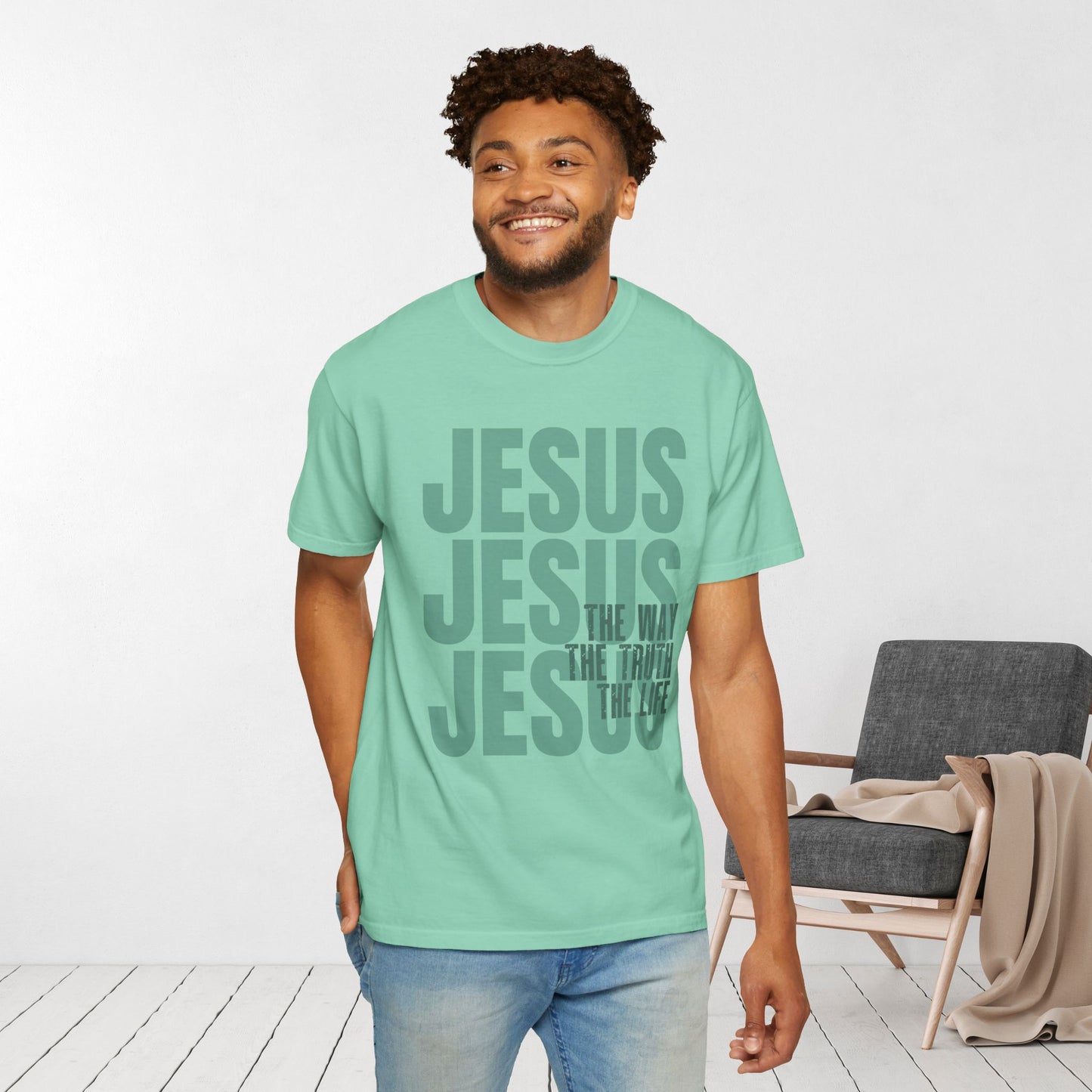 Comfort Colors Jesus Shirt - Bible Verse Shirt John 14:6