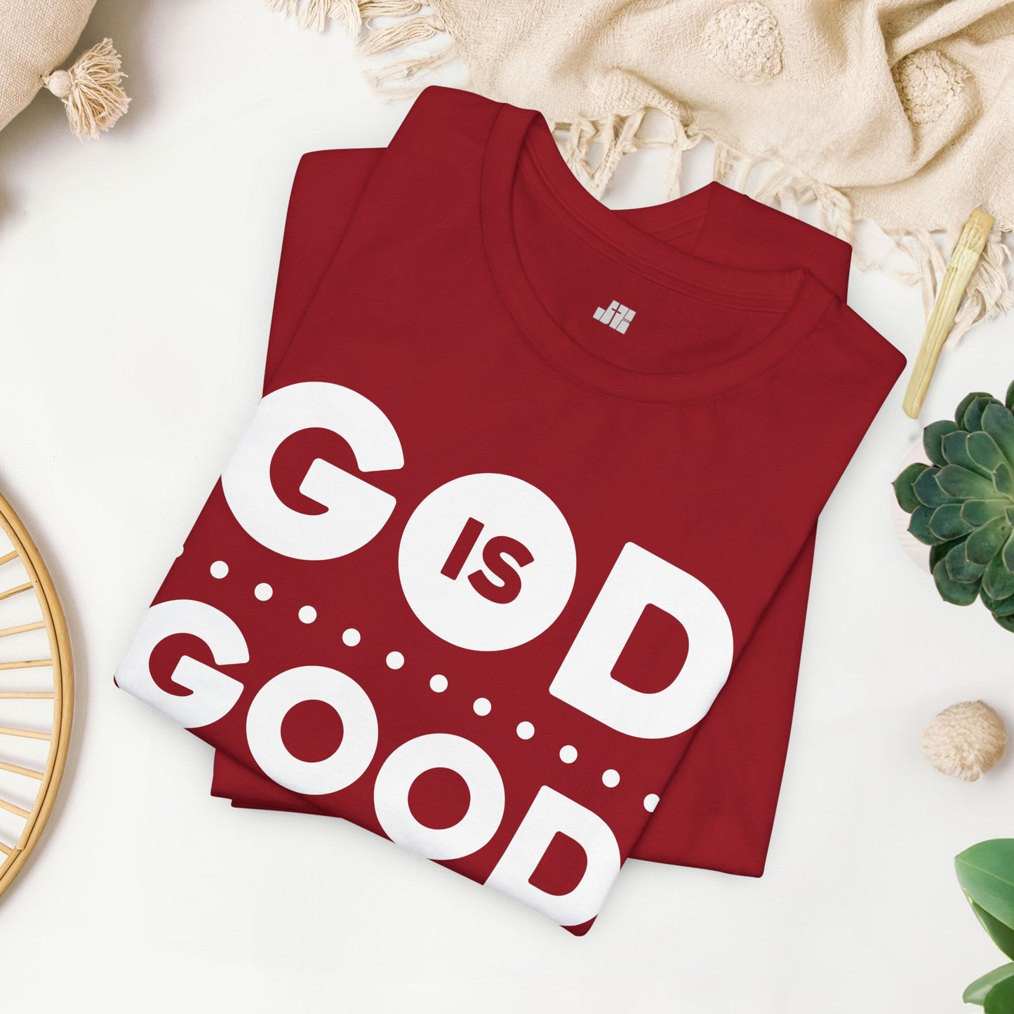 God Is Good All The Time Soft Cotton Tee - Christian Tee