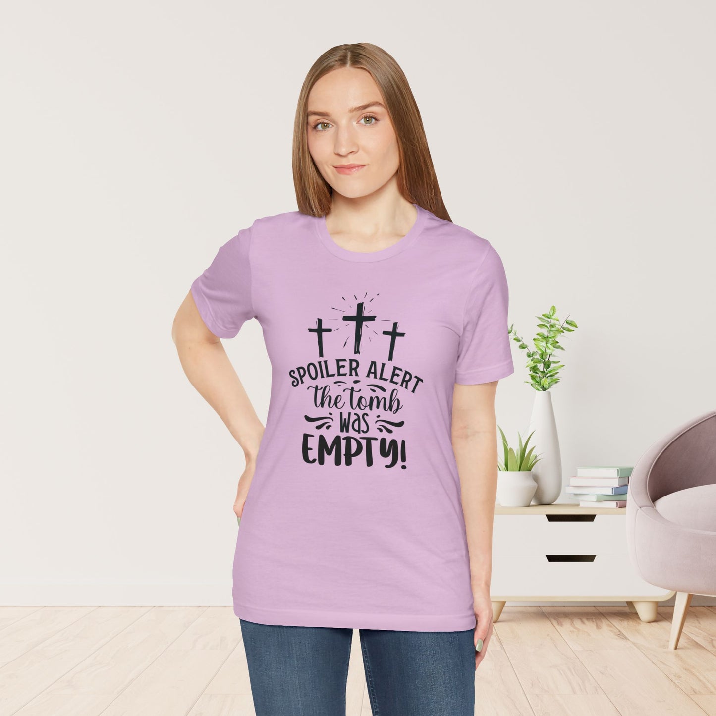 Spoiler Alert The Tomb Was Empty Christian Soft Cotton Tee - Easter Shirt