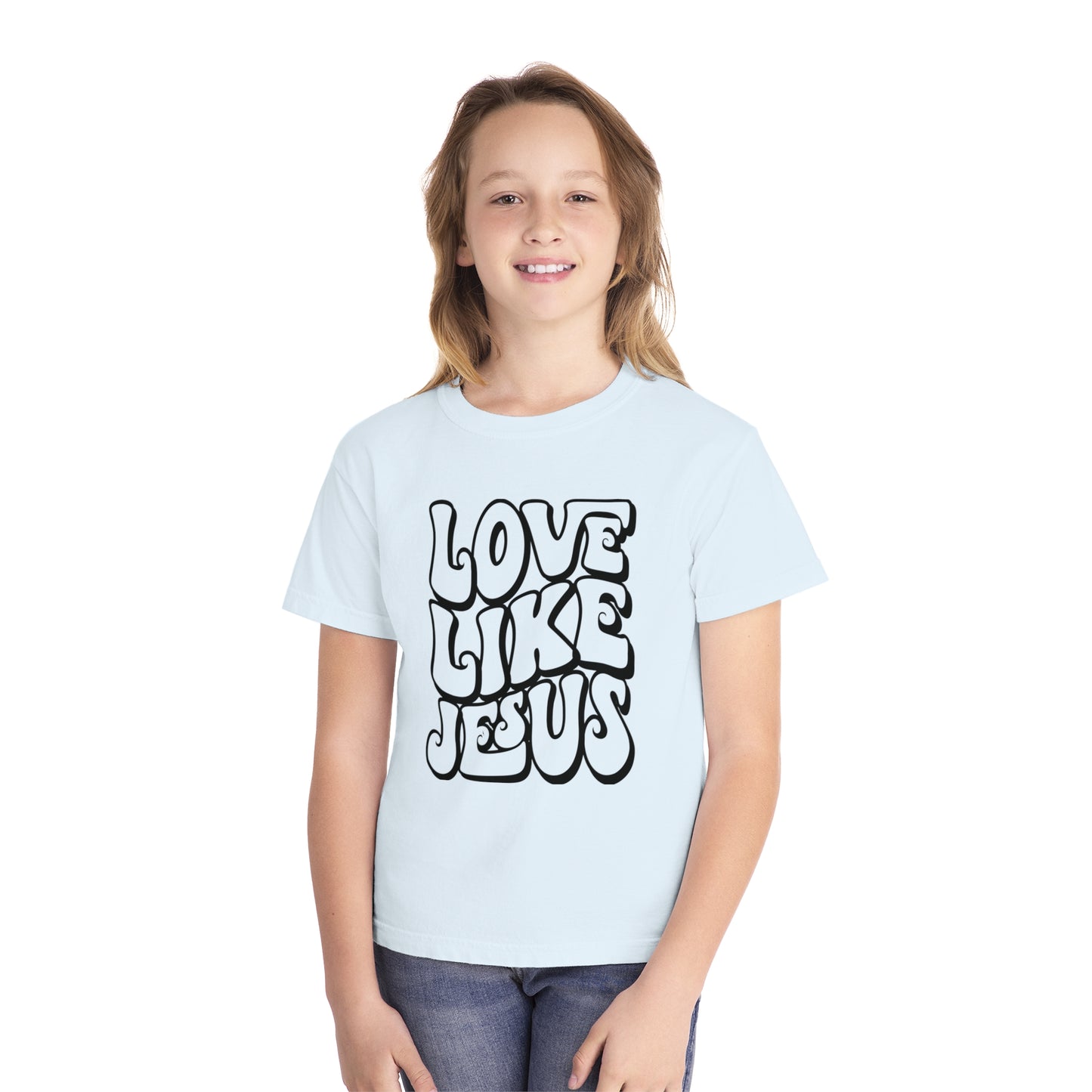 Love Like Jesus Comfort Colors Youth Christian Tee