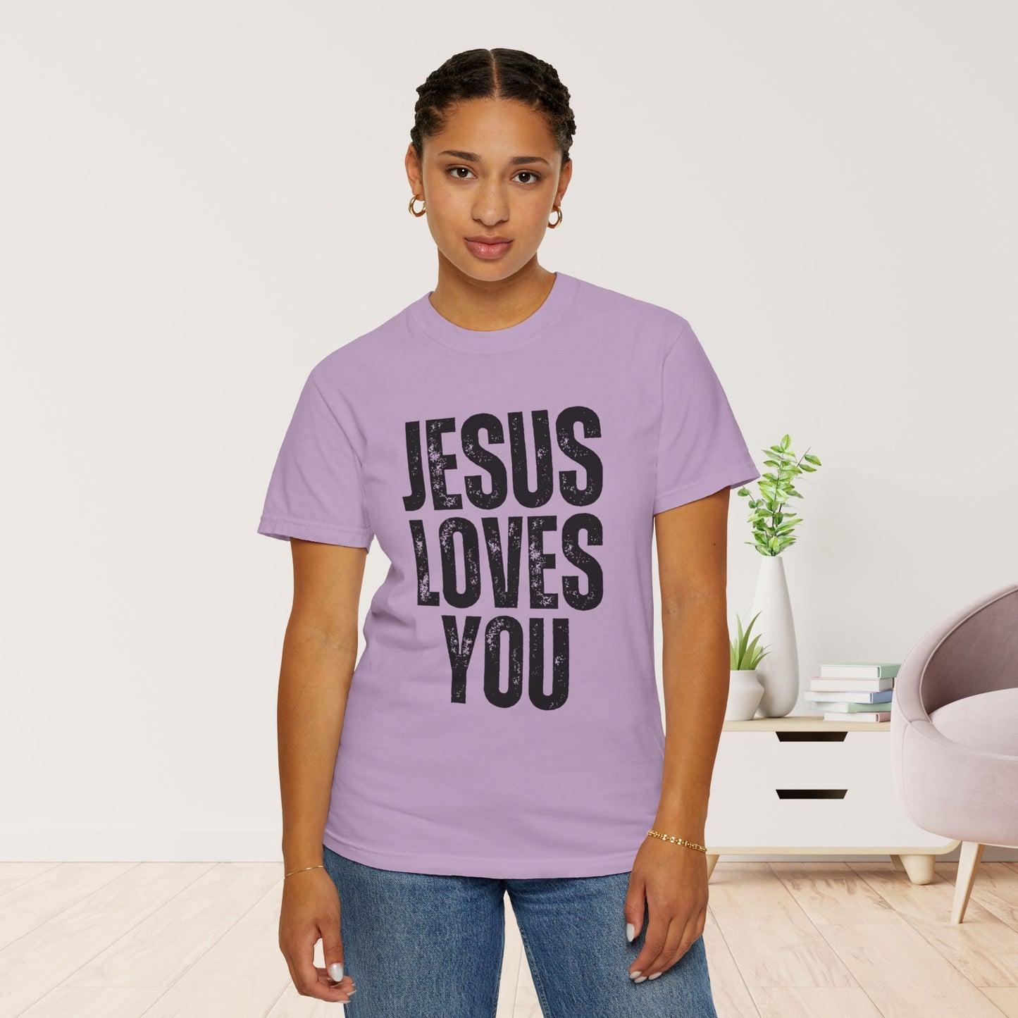 Comfort Colors Unisex Jesus Loves You Shirt