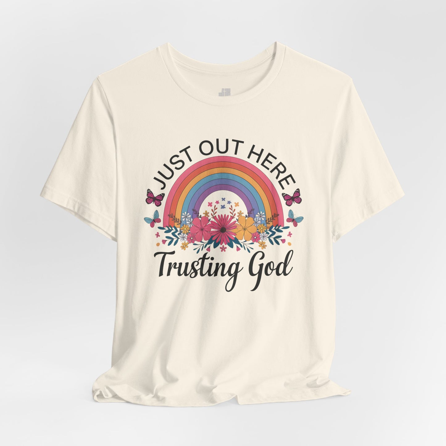 Just Out Here Trusting God Soft Cotton Tee