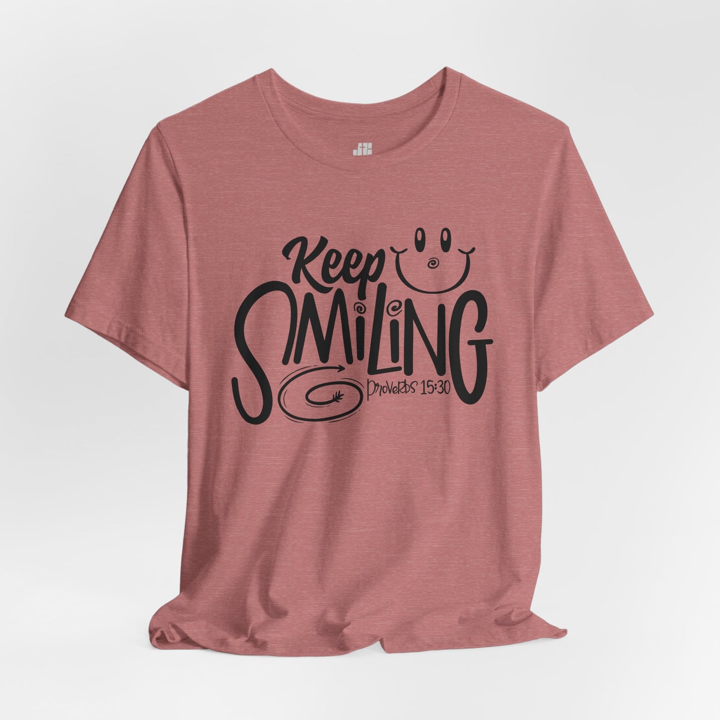 Keep Smiling Soft Cotton Tee - Bible Verse Christian Tee