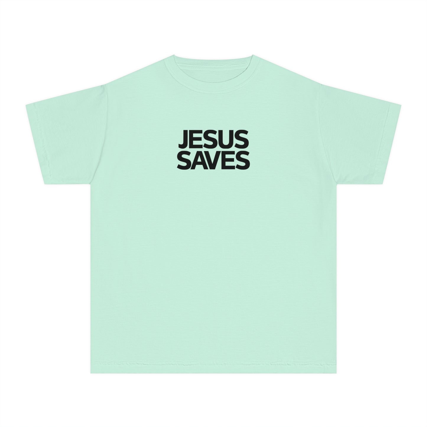 Jesus Saves Comfort Colors Youth Christian Tee