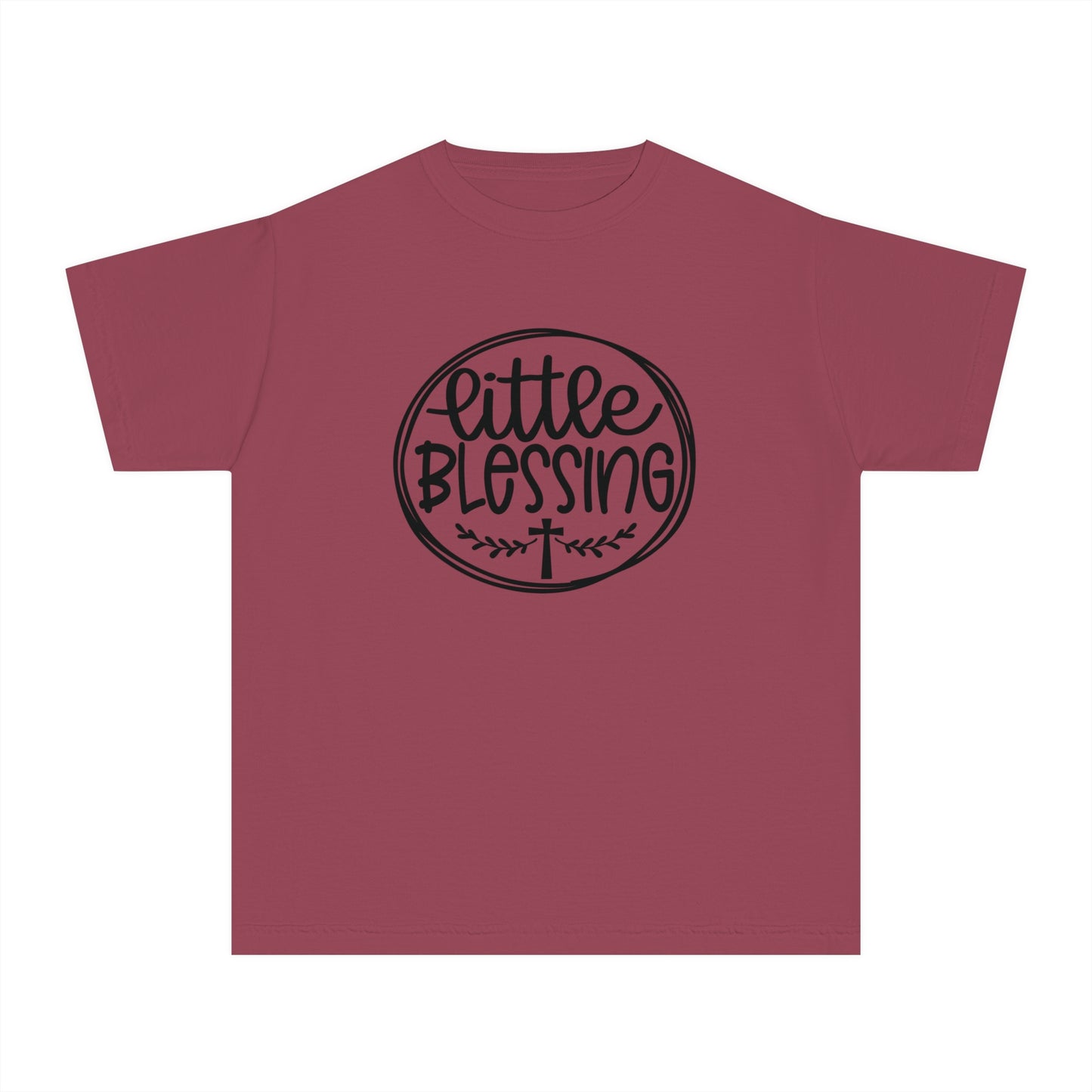 Little Blessing Comfort Colors Youth Christian Tee