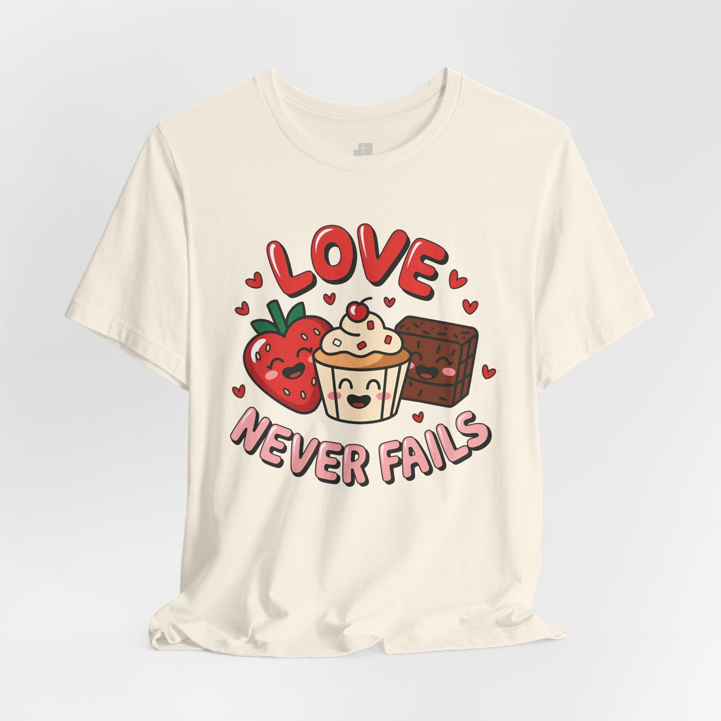 Love Never Fails Soft Cotton Tee - Christian Shirt