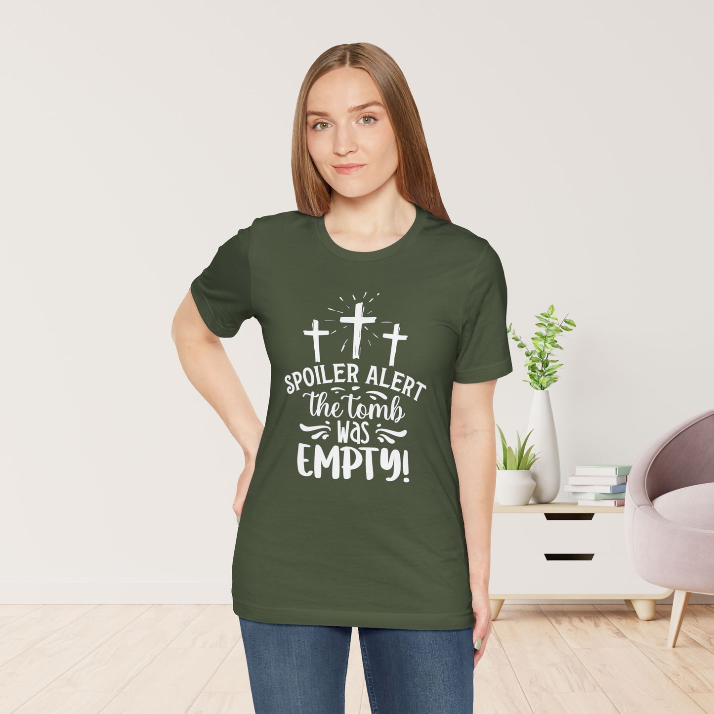 Spoiler Alert The Tomb Was Empty Christian Soft Cotton Tee - Easter Shirt