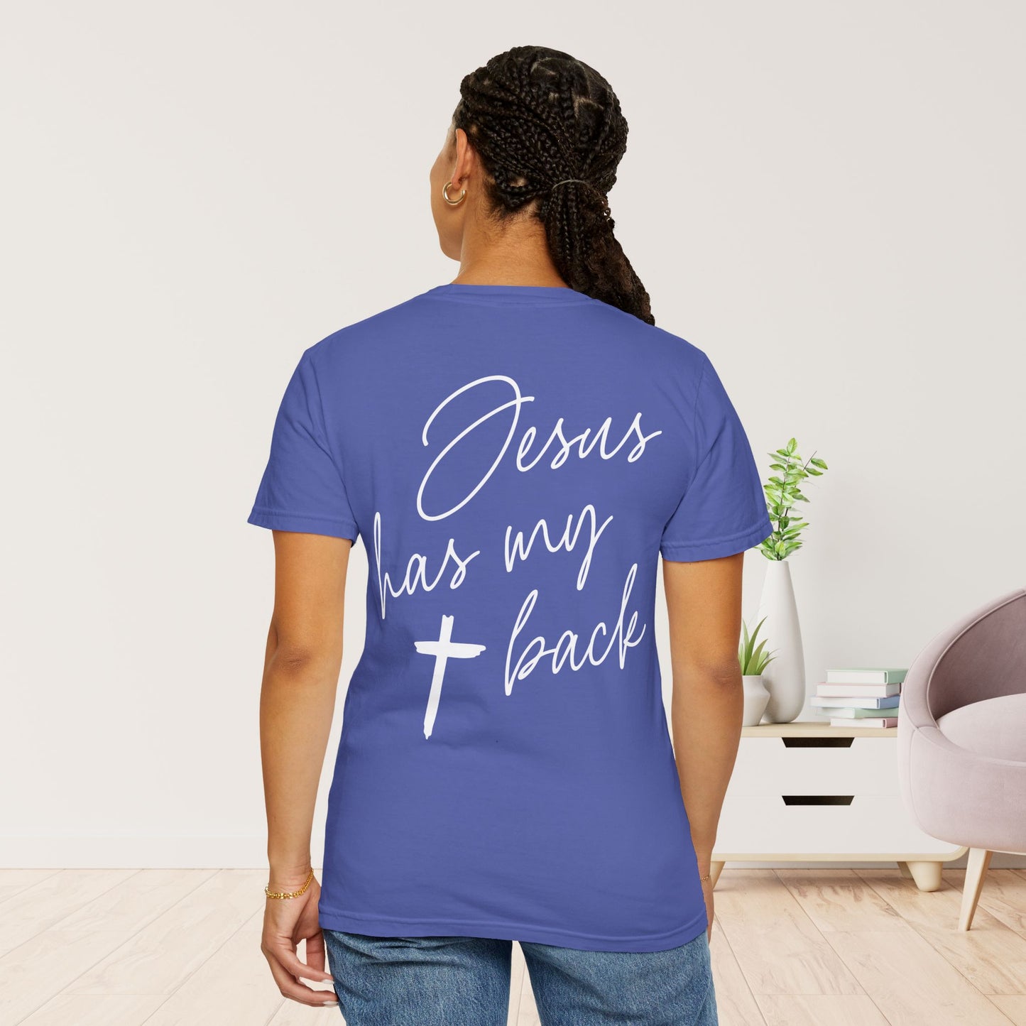 Comfort Colors Jesus Has My Back Christian Shirt