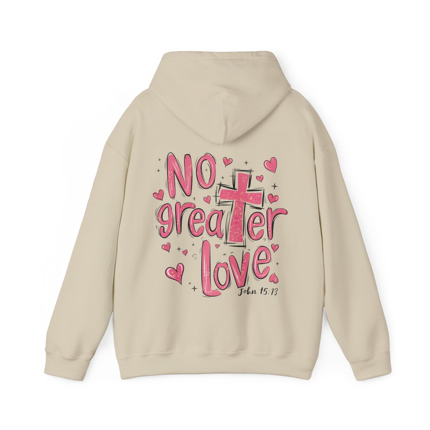 No Greater Love - John 15:13 Bible Verse Christian Hoodie