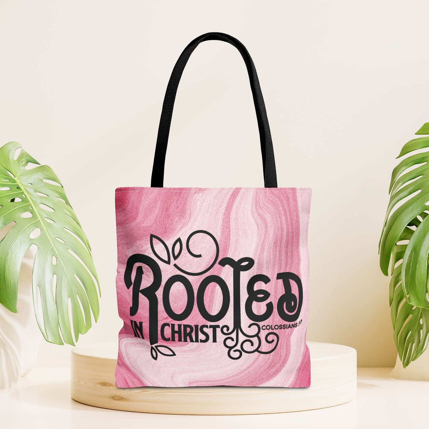 Rooted in Christ Tote Bag - Christian Tote Bag