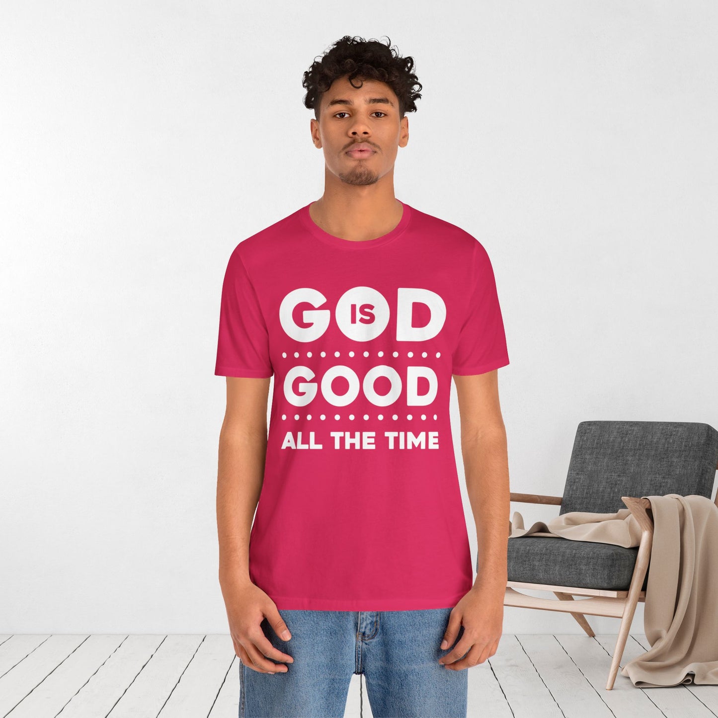 God Is Good All The Time Soft Cotton Tee - Christian Tee