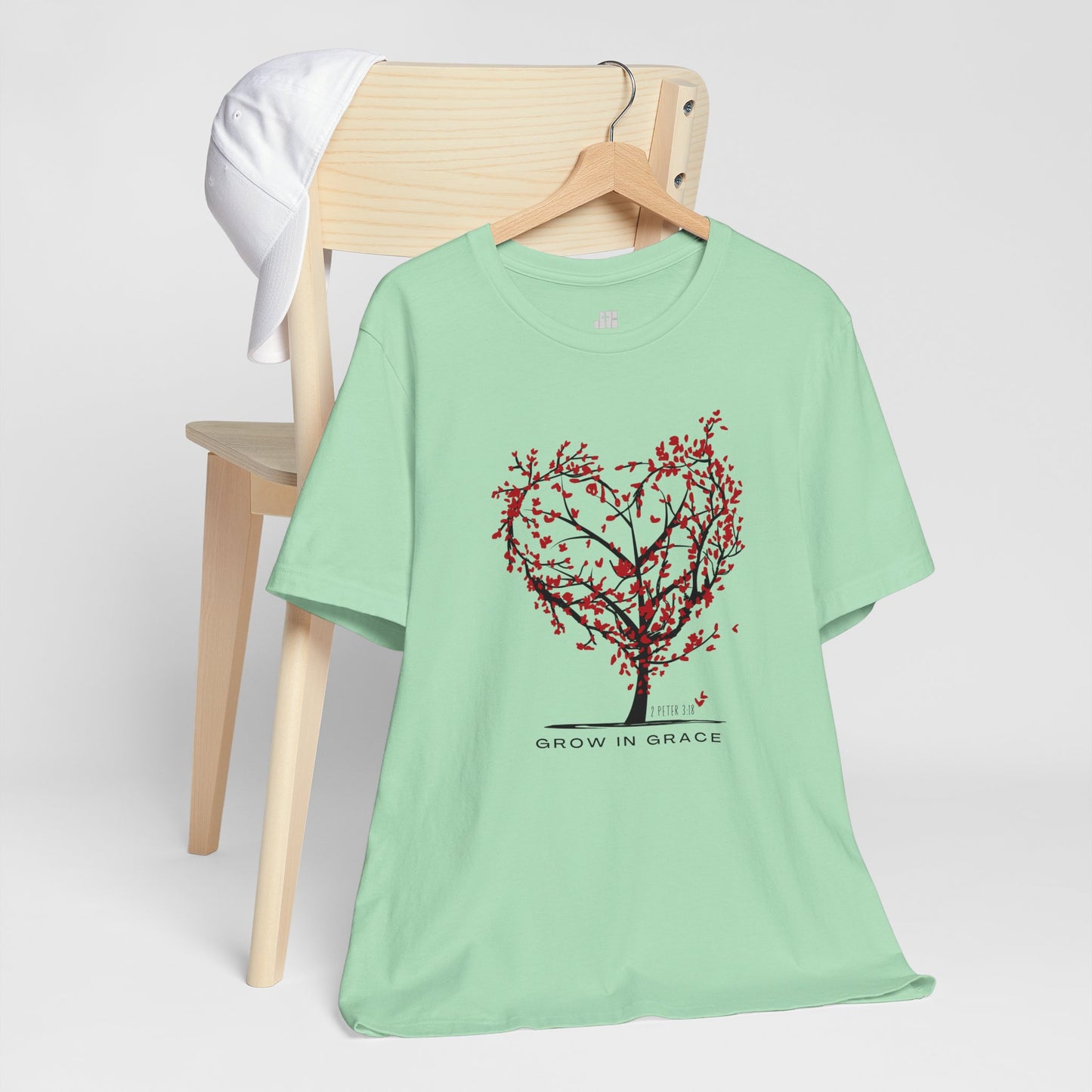 Grow in Grace Bible Verse Soft Cotton Tee