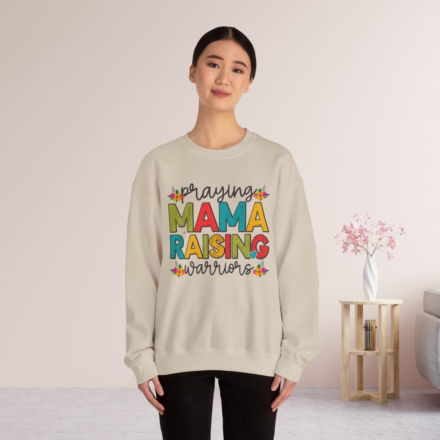 Praying Mama Raising Warriors Sweatshirt - Christian Mom Sweatshirt