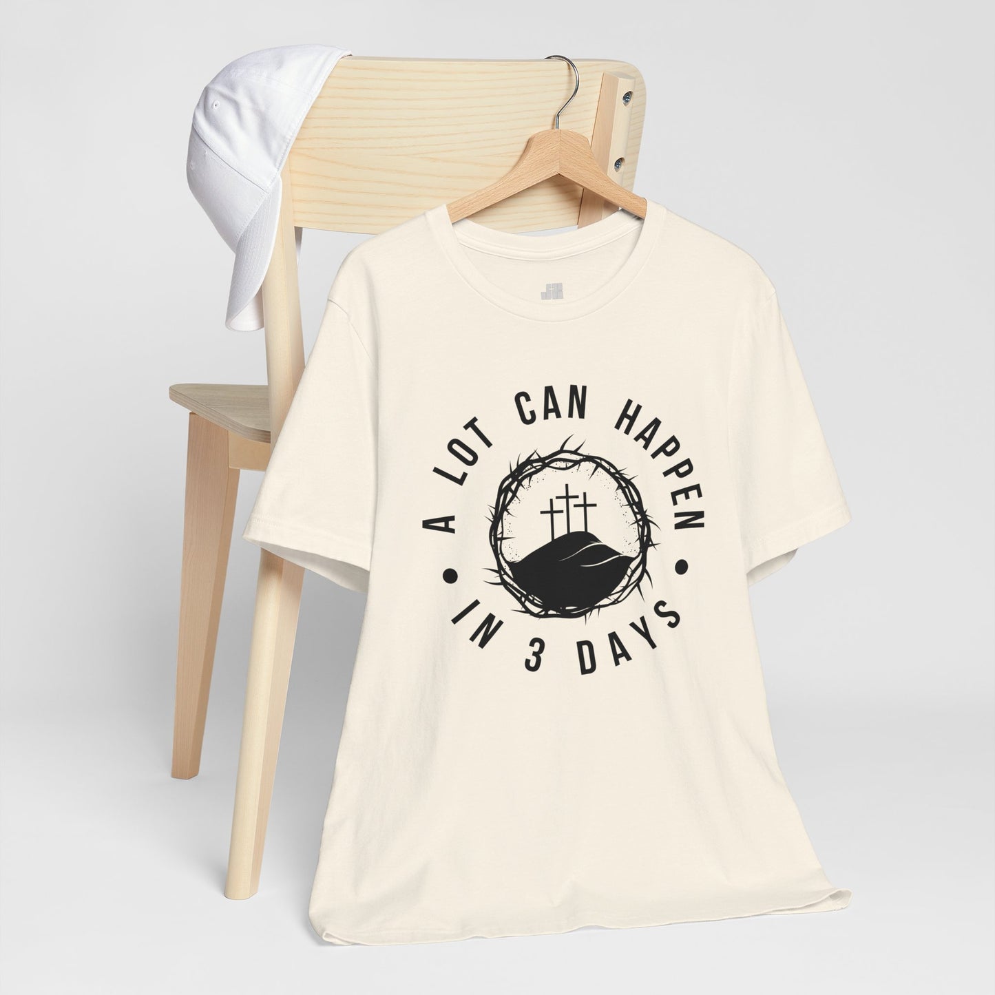 A Lot Can Happen in Three Days Christian Soft Cotton Tee - Easter Shirt