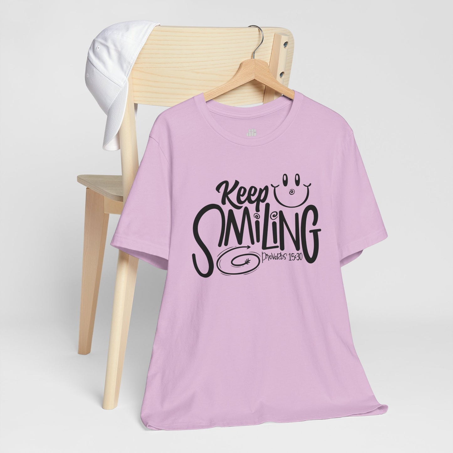 Keep Smiling Soft Cotton Tee - Bible Verse Christian Tee