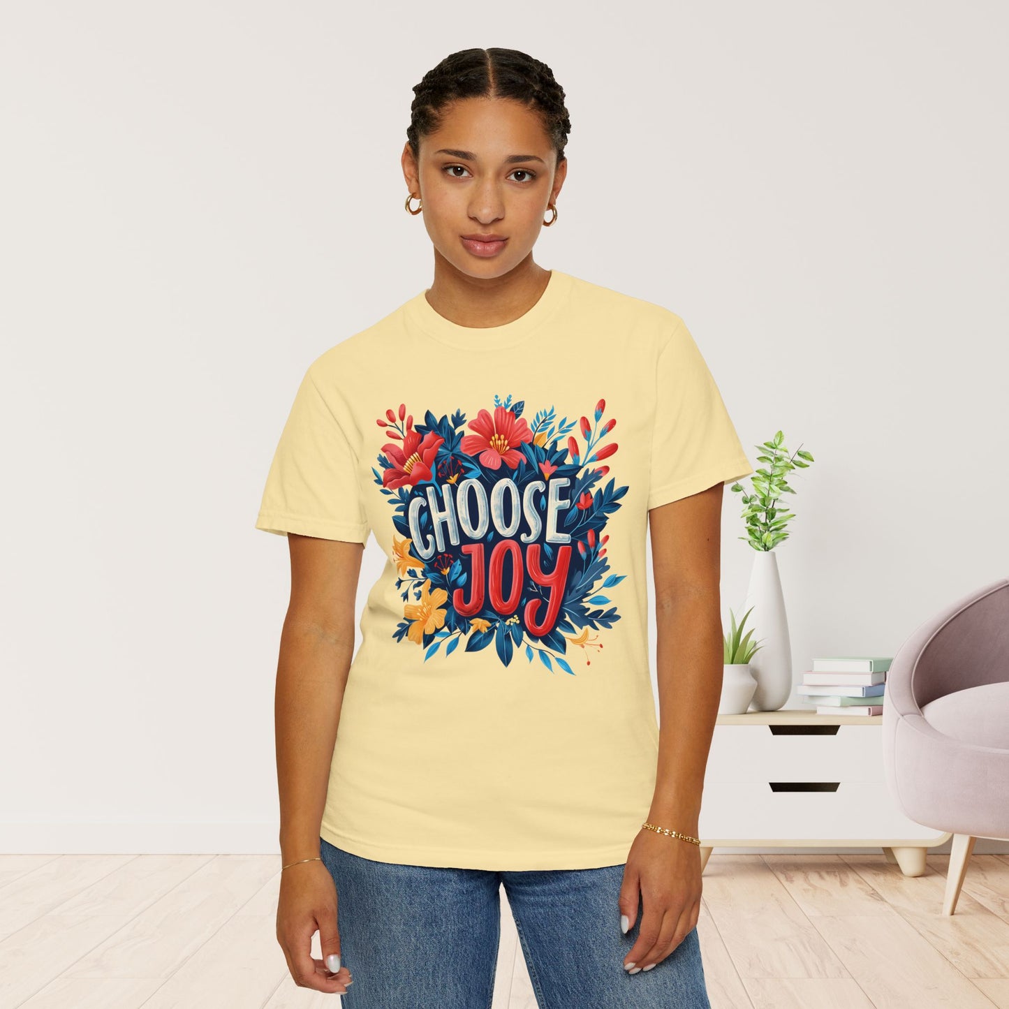 Women's Comfort Colors Choose Joy Shirt - Christian Tee