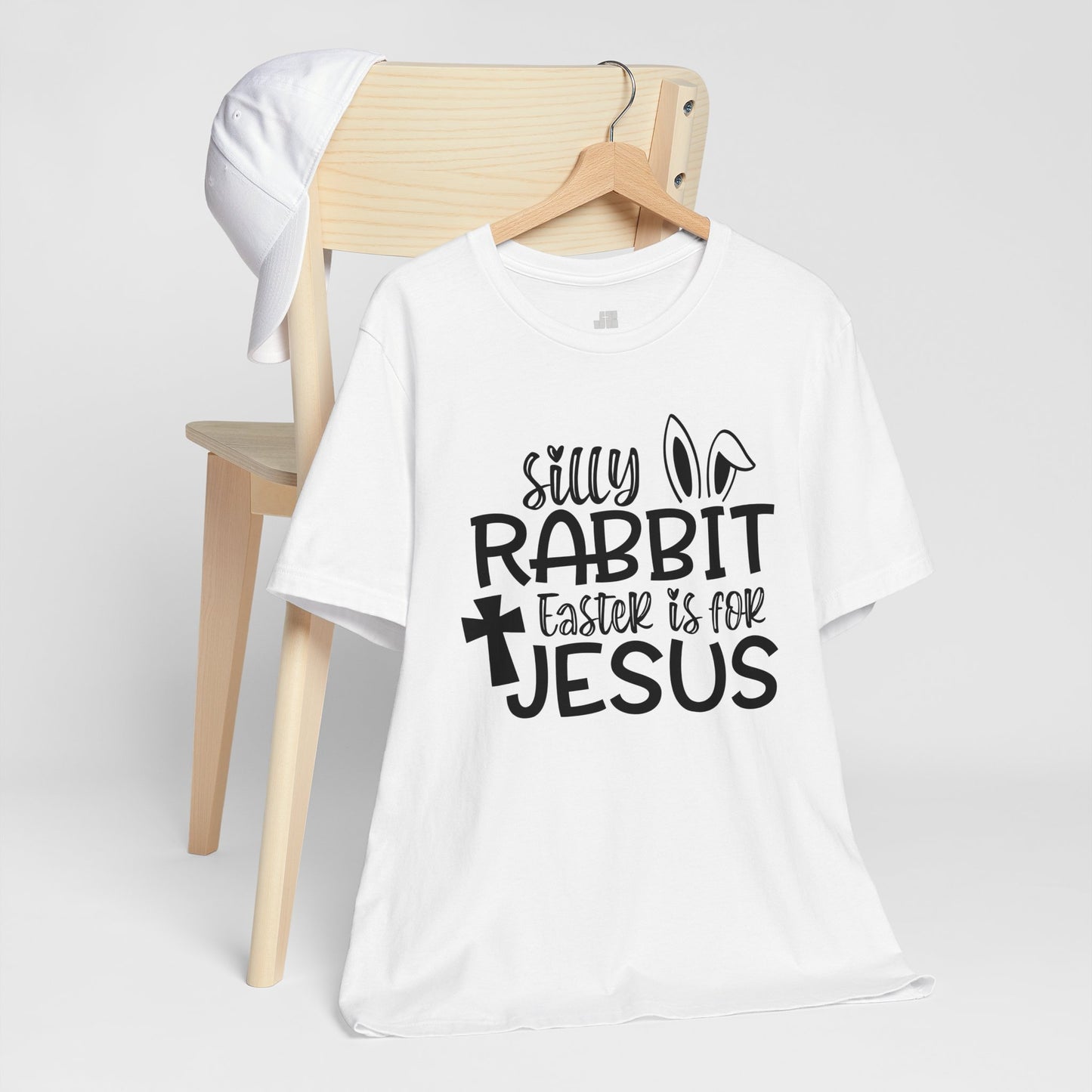 Silly Rabbit Easter is for Jesus Christian Soft Cotton Tee - Easter Shirt