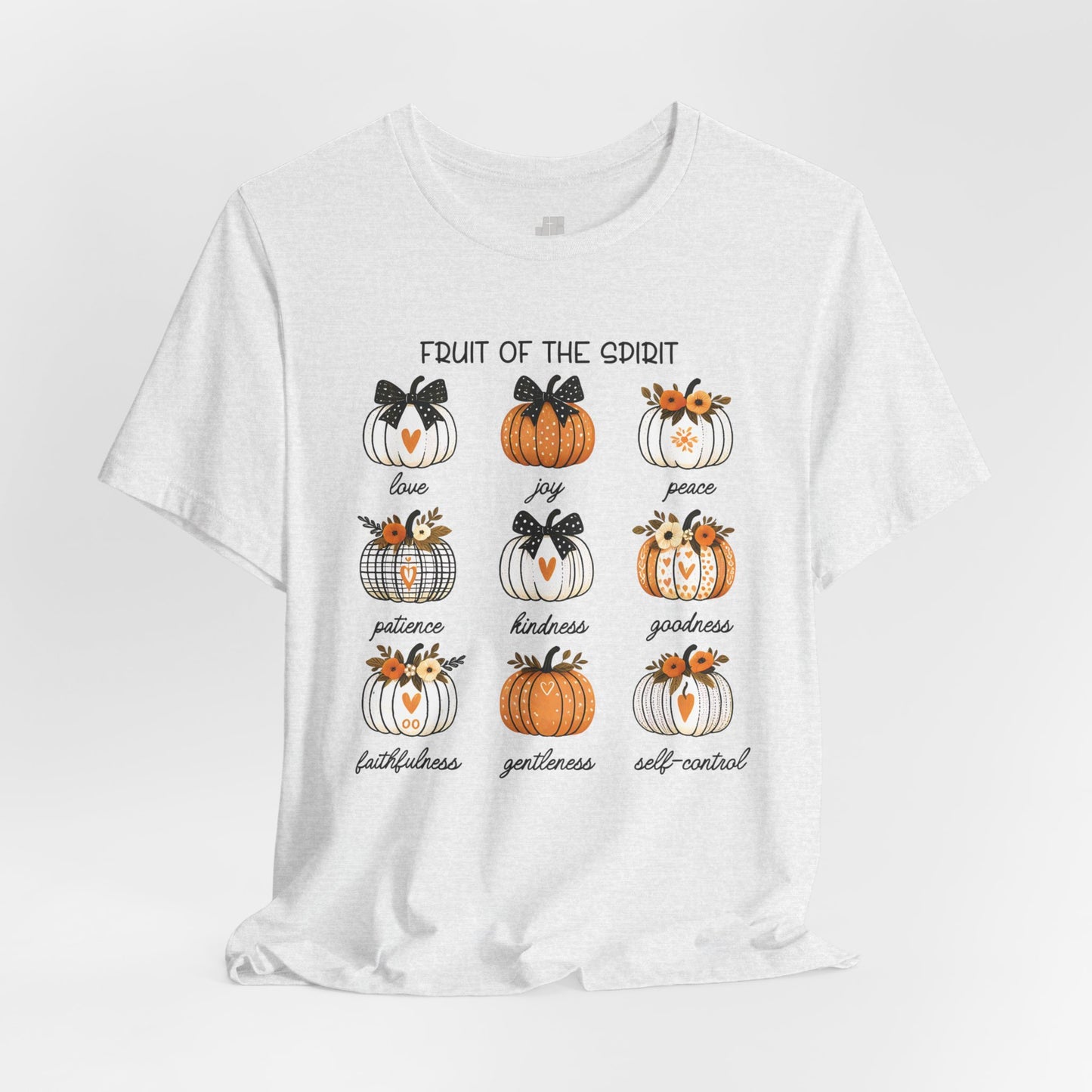 Pumpkin Fruit of the Spirit Soft Cotton Tee - Fall Christian Shirt