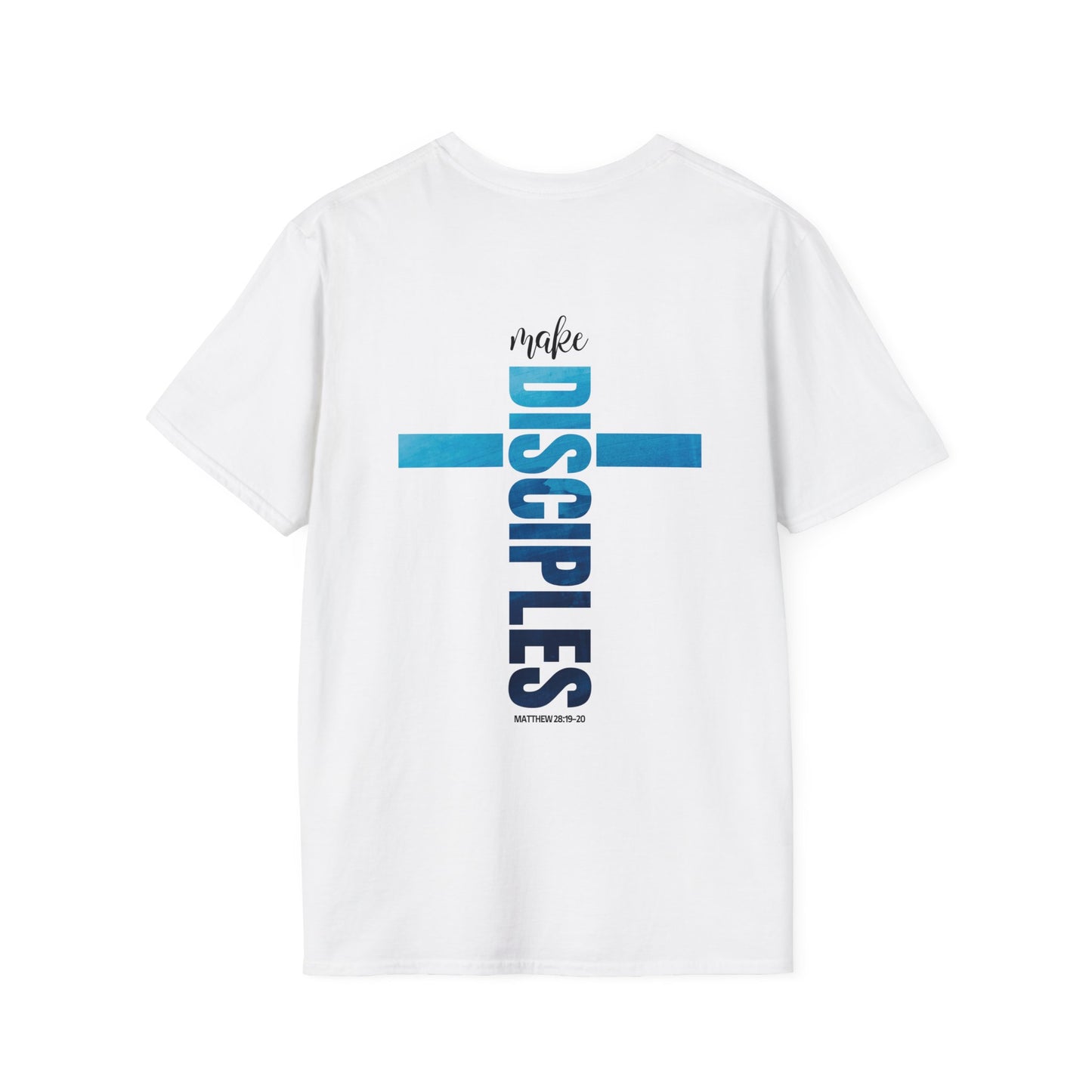 Make Disciples Softstyle T-Shirt - Matthew 28:19-20 Bible Verse Christian Tee