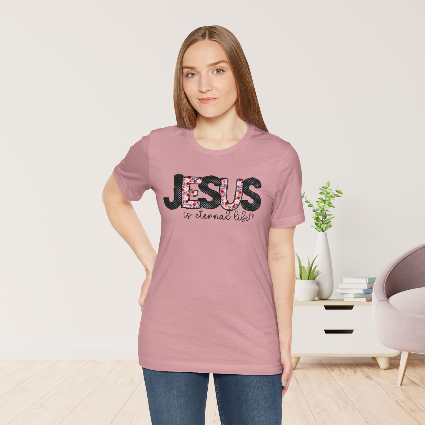 Jesus is Eternal Life Soft Cotton Tee - Christian Shirt