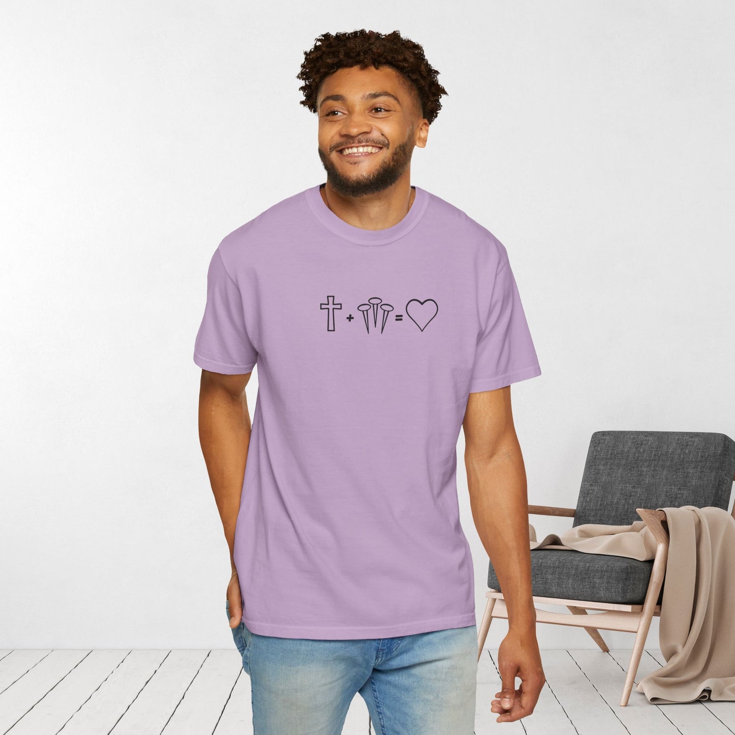 1 Cross 3 Nails 4Given Comfort Colors Christian Shirt