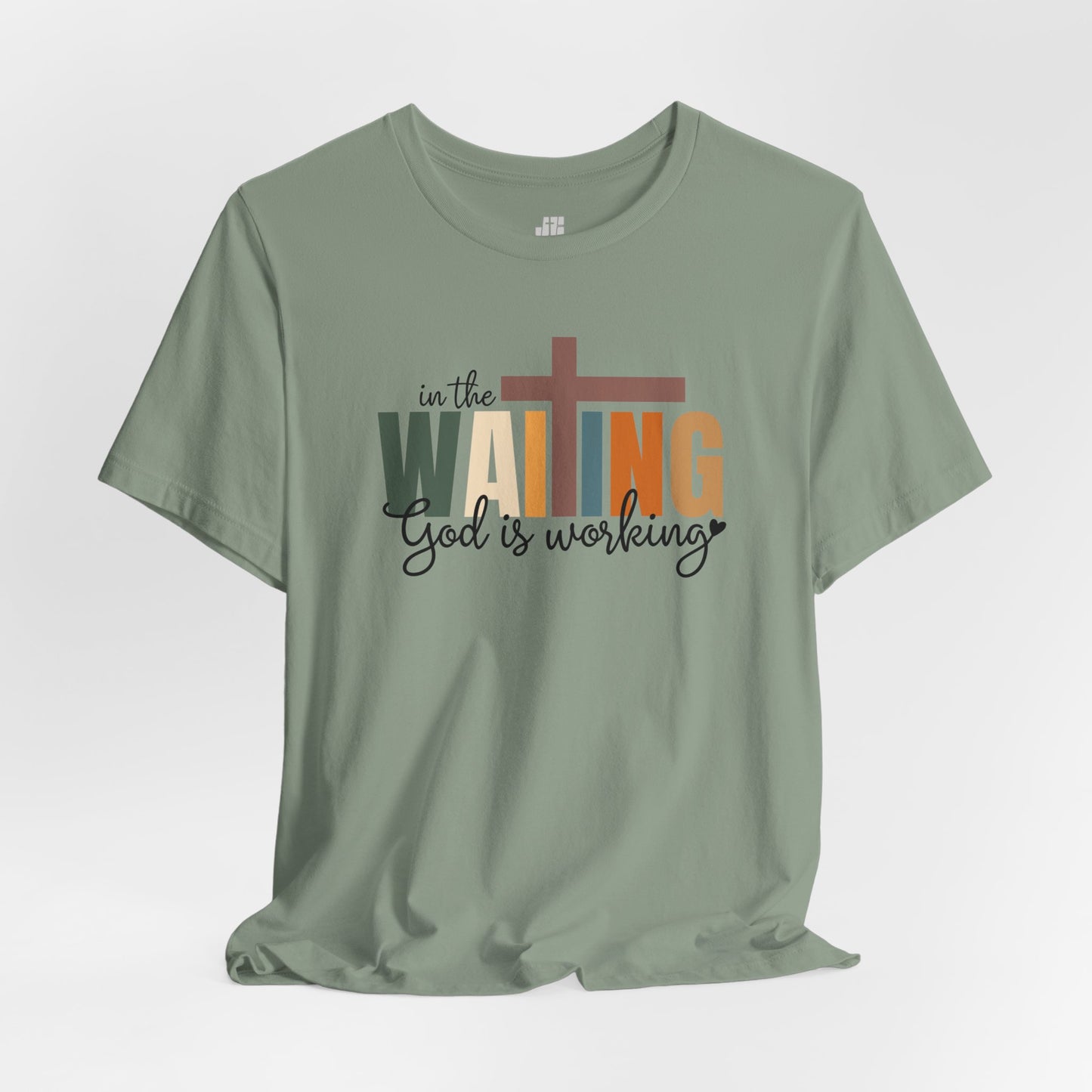 In the Waiting God is Working Christian Soft Cotton Tee