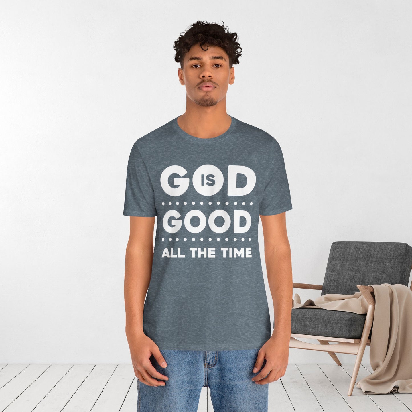 God Is Good All The Time Soft Cotton Tee - Christian Tee