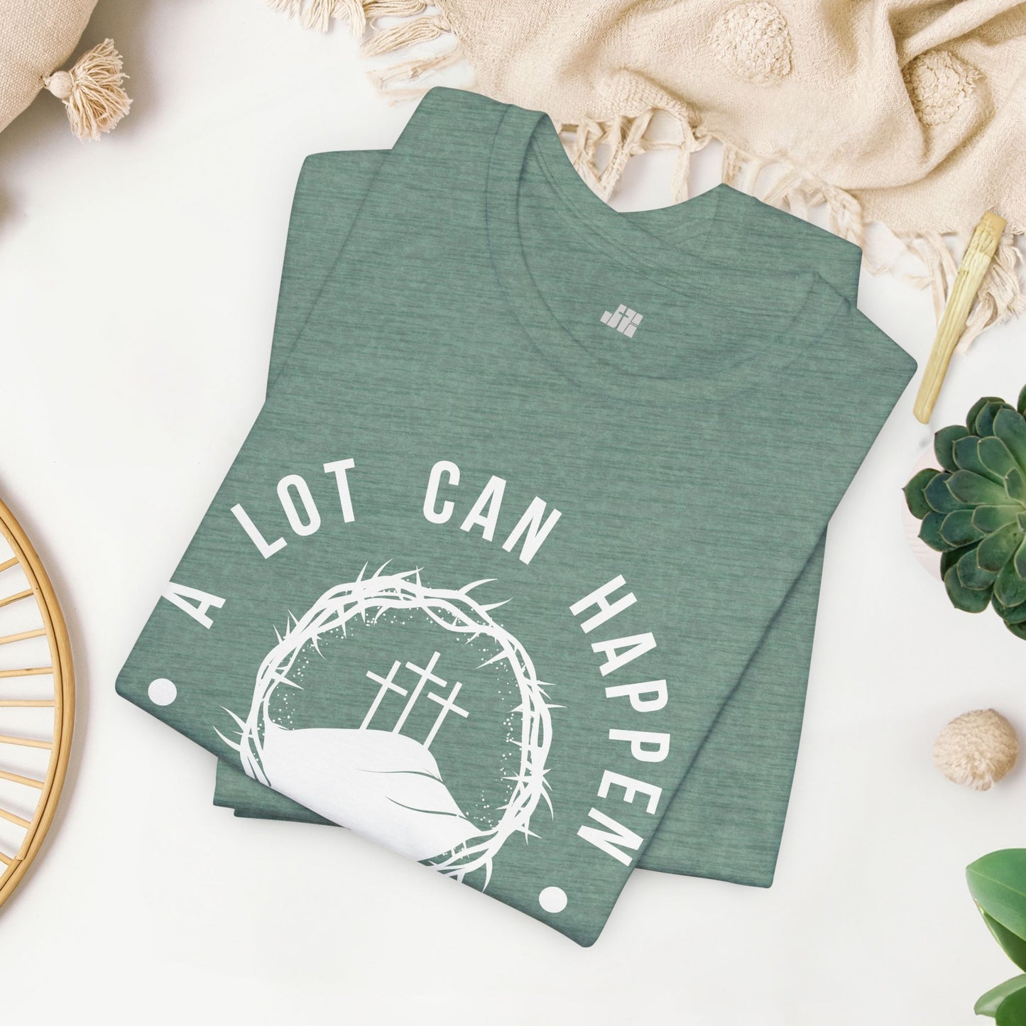 A Lot Can Happen in Three Days Christian Soft Cotton Tee - Easter Shirt