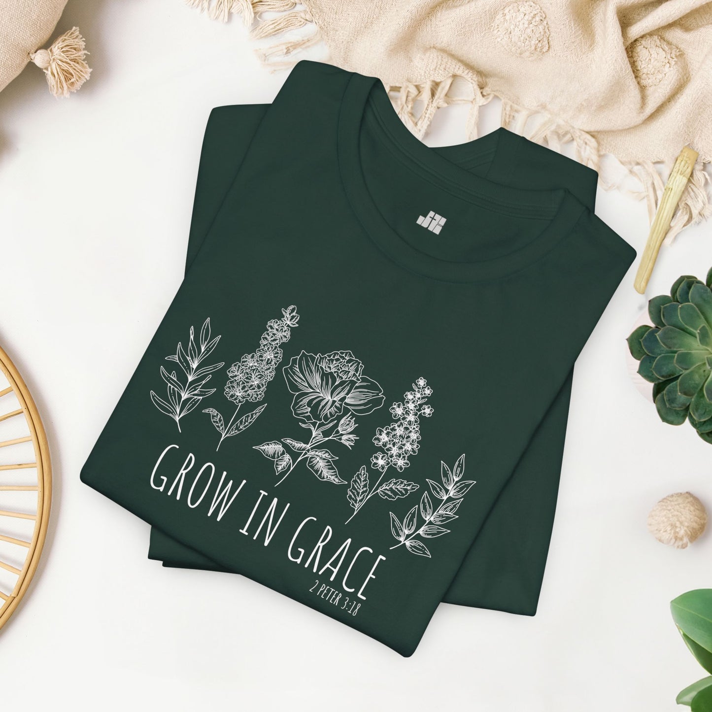 Green Grow in Grace Soft Cotton Tee