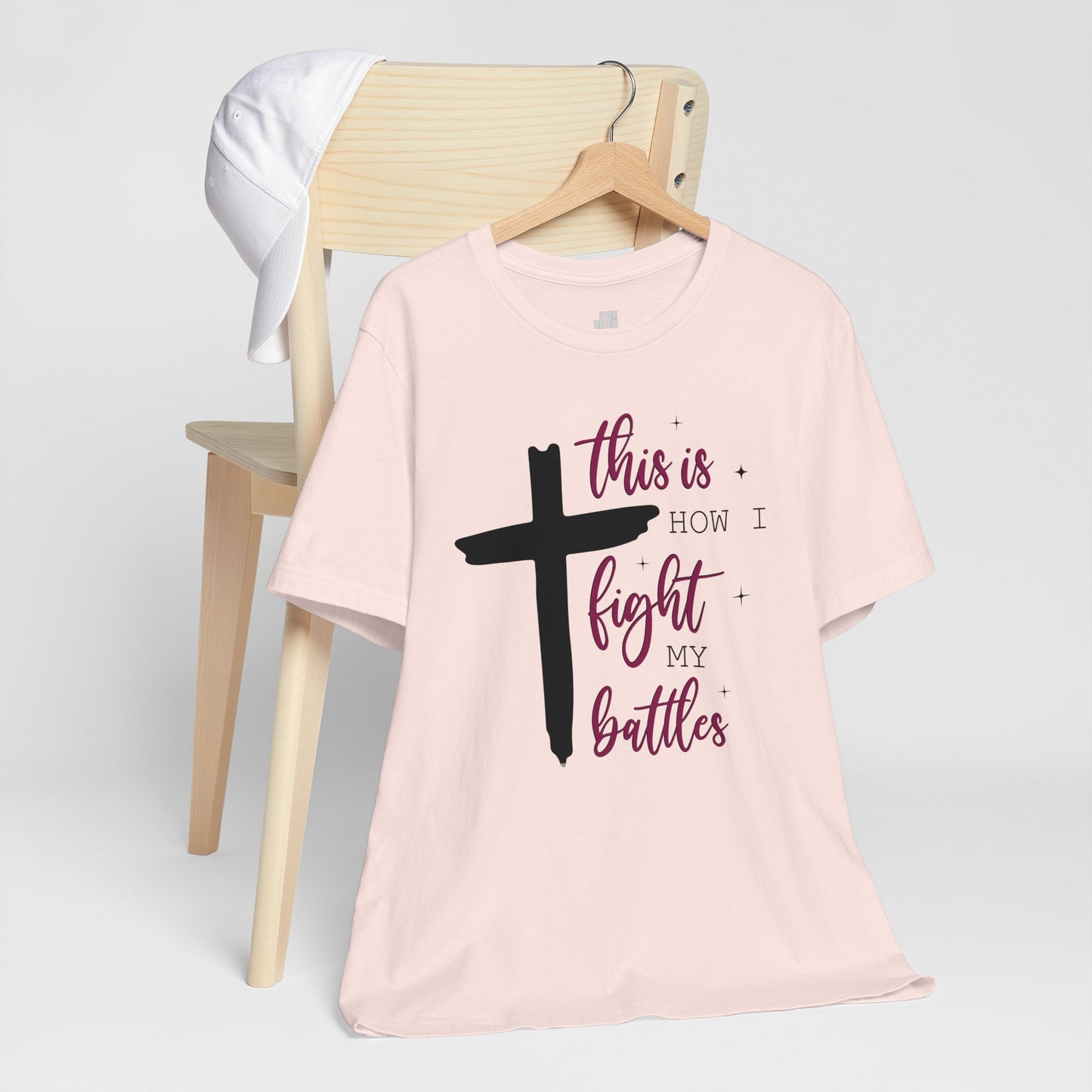 This is How I Fight My Battles Bible Verse Soft Cotton Tee - Christian T-shirt