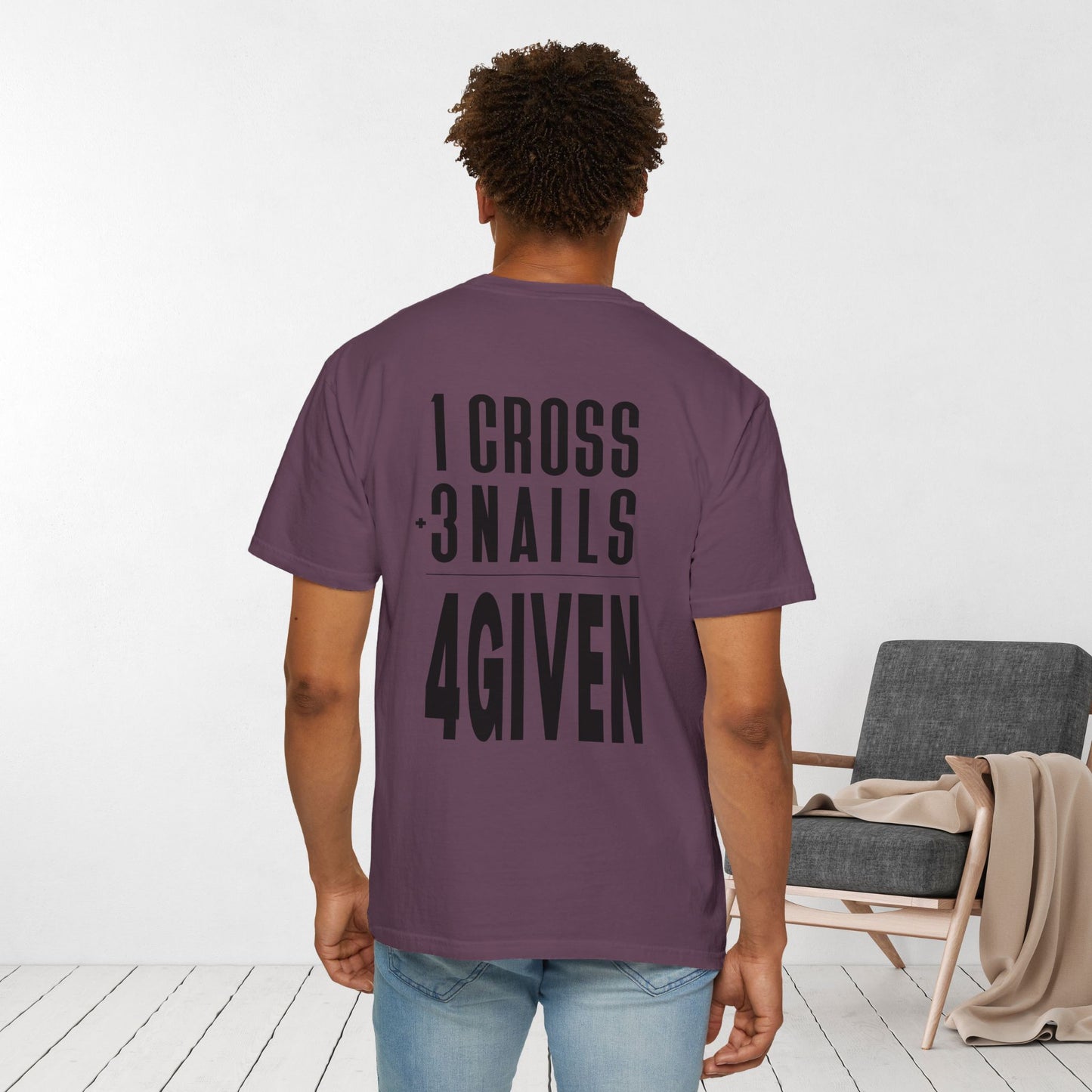 1 Cross 3 Nails 4Given Comfort Colors Christian Shirt