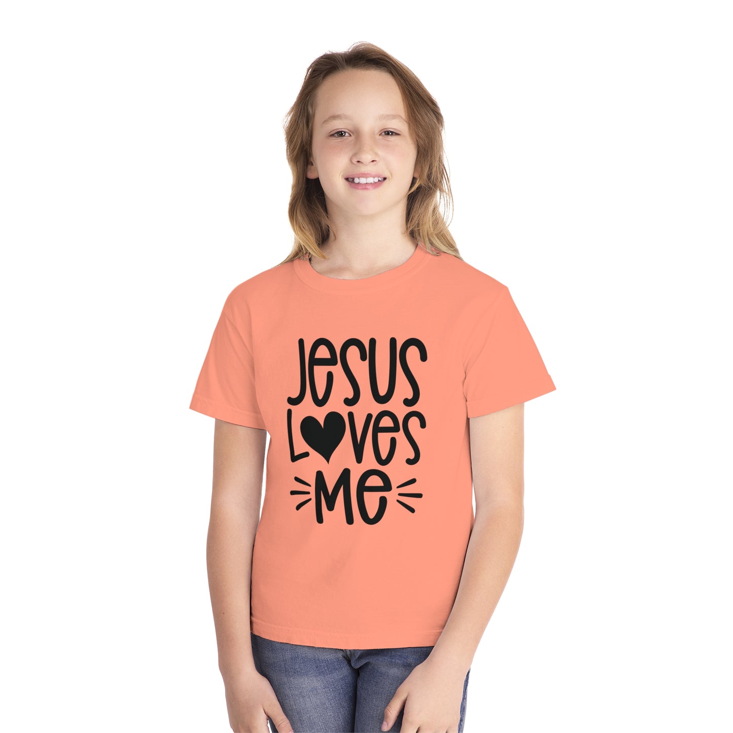 Jesus Loves Me Comfort Colors Youth Christian Tee