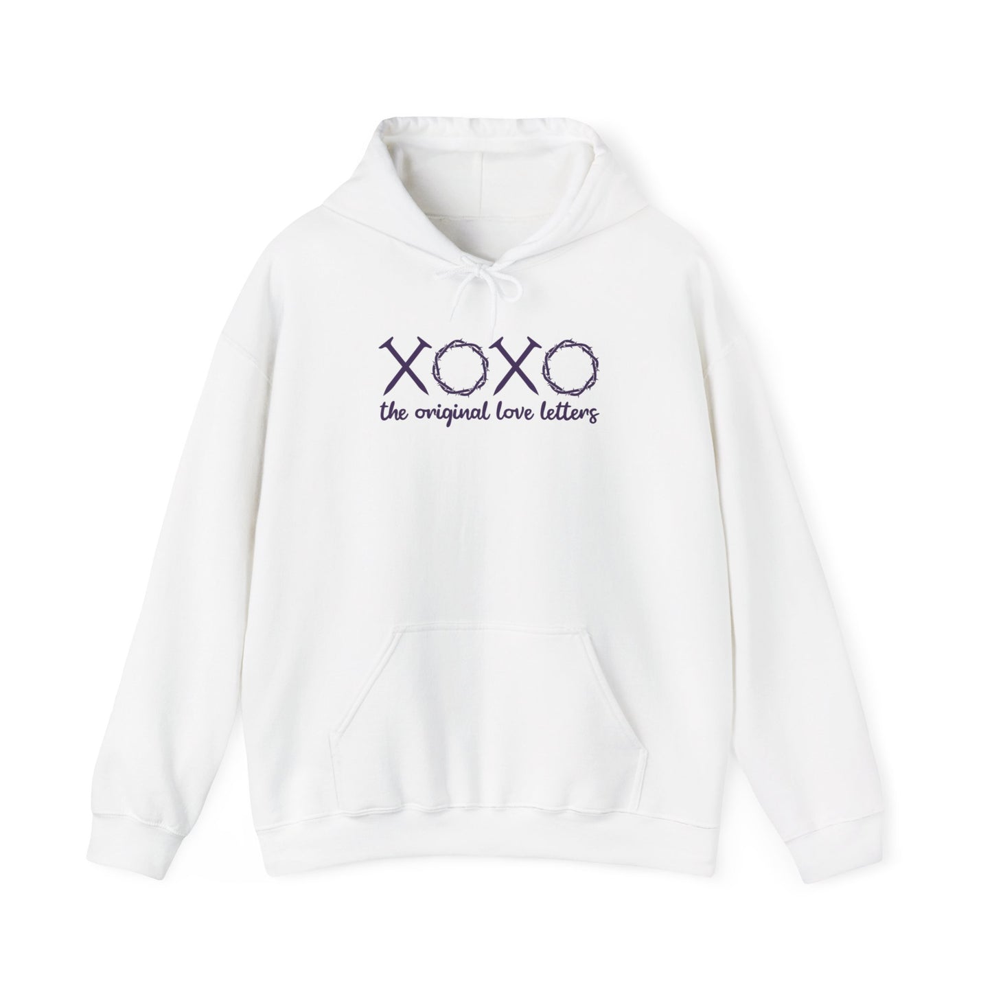 XOXO The Original Love Letters Bible Verse Romans 5:8 Hoodie