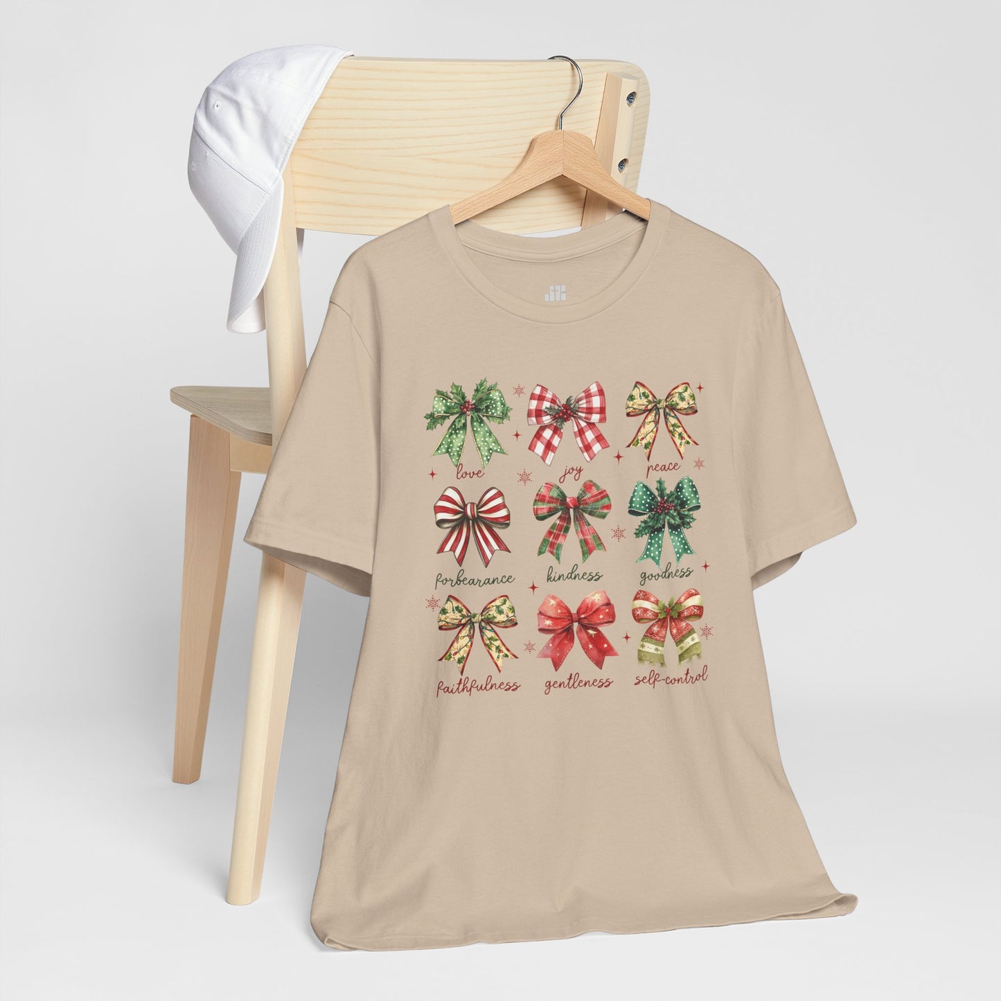 Christmas Fruit of the Spirit Soft Cotton Tee - Holiday Christian Shirt