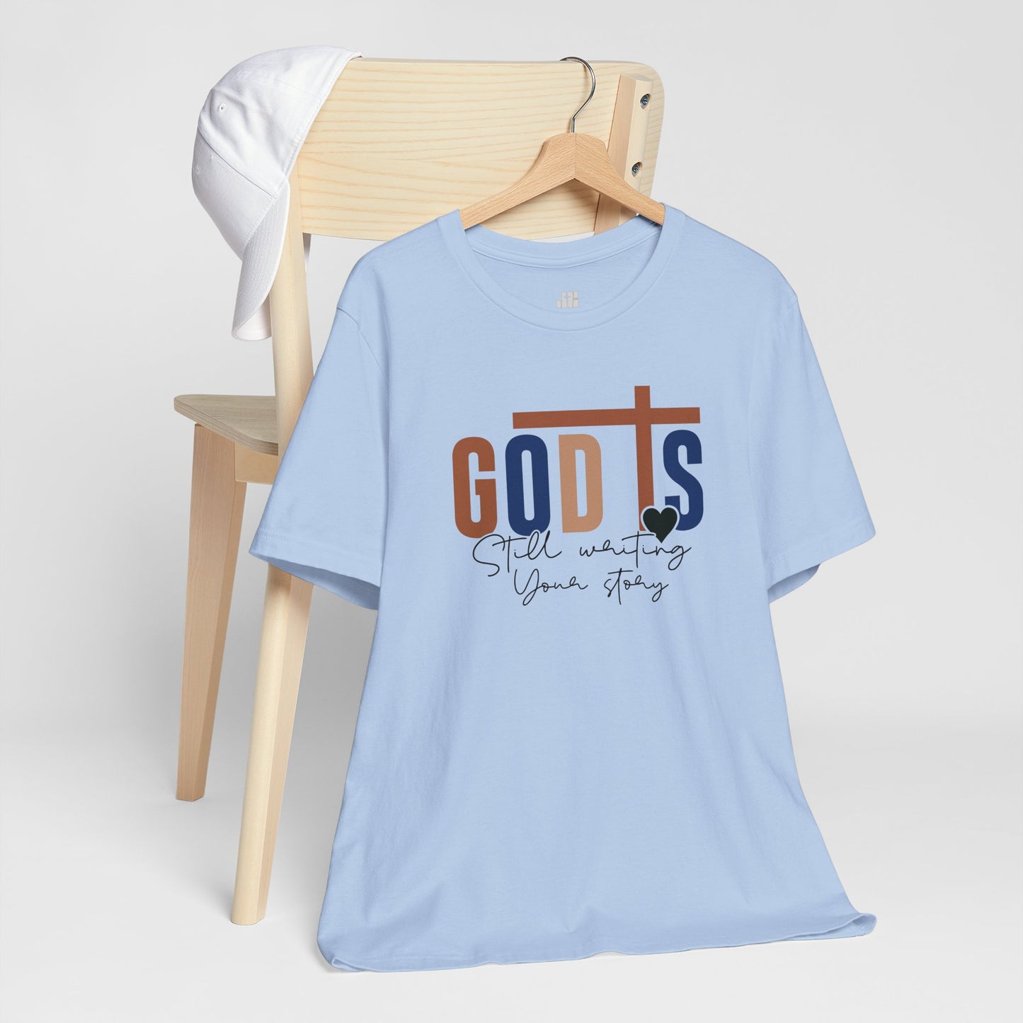 Blue God is Still Writing Your Story Christian Soft Cotton Tee