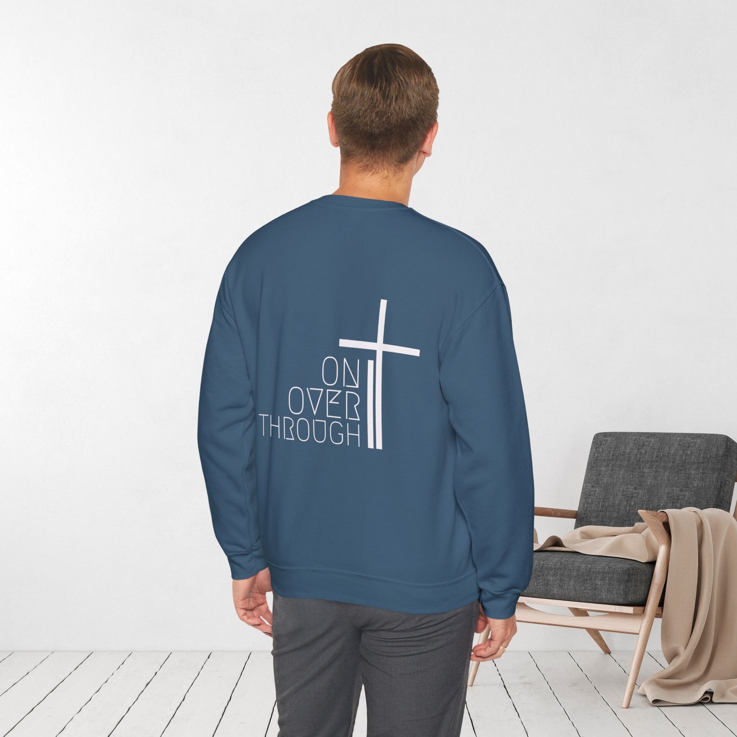 Minimalist Pray Sweatshirt - Pray On It, Pray Over It, Pray Through It Sweatshirt