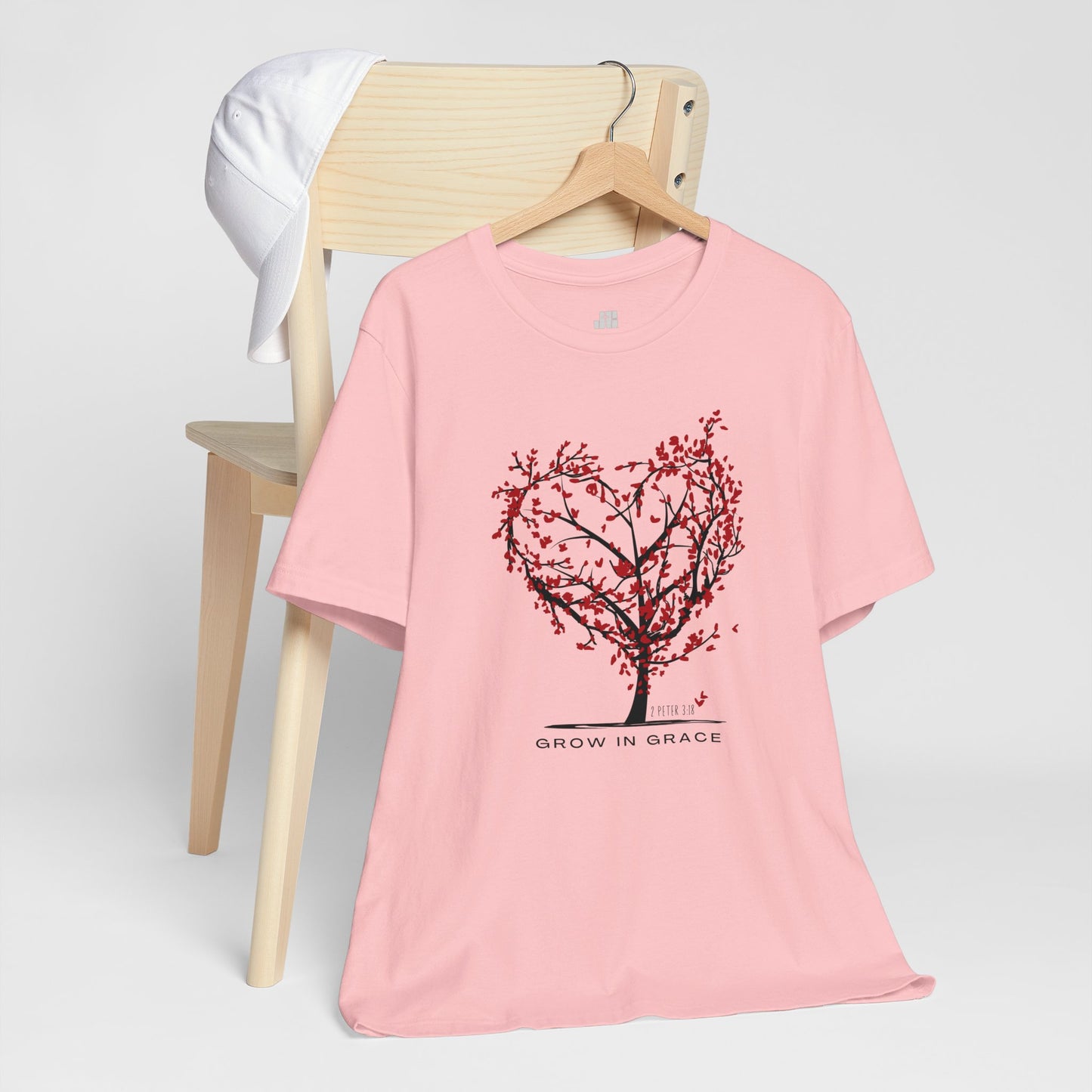 Grow in Grace Bible Verse Soft Cotton Tee