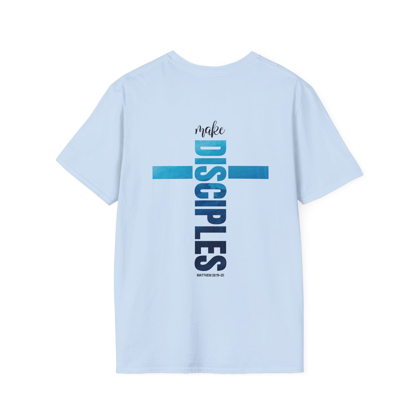 Make Disciples Softstyle T-Shirt - Matthew 28:19-20 Bible Verse Christian Tee