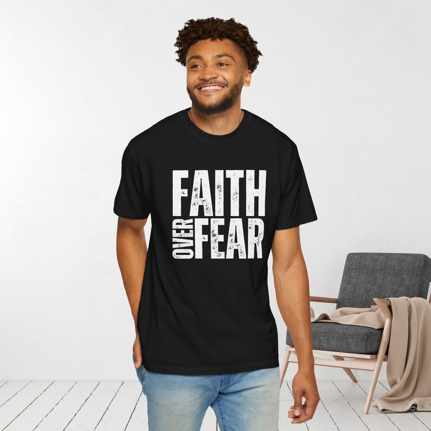 Comfort Colors Faith Over Fear Trendy Christian Shirt