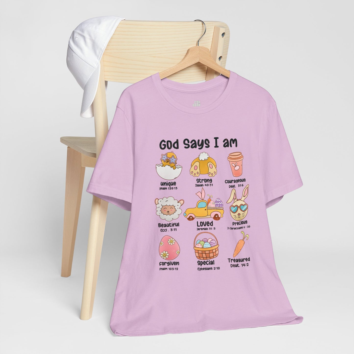 God Says I Am... Soft Cotton Tee - Christian Easter Shirt