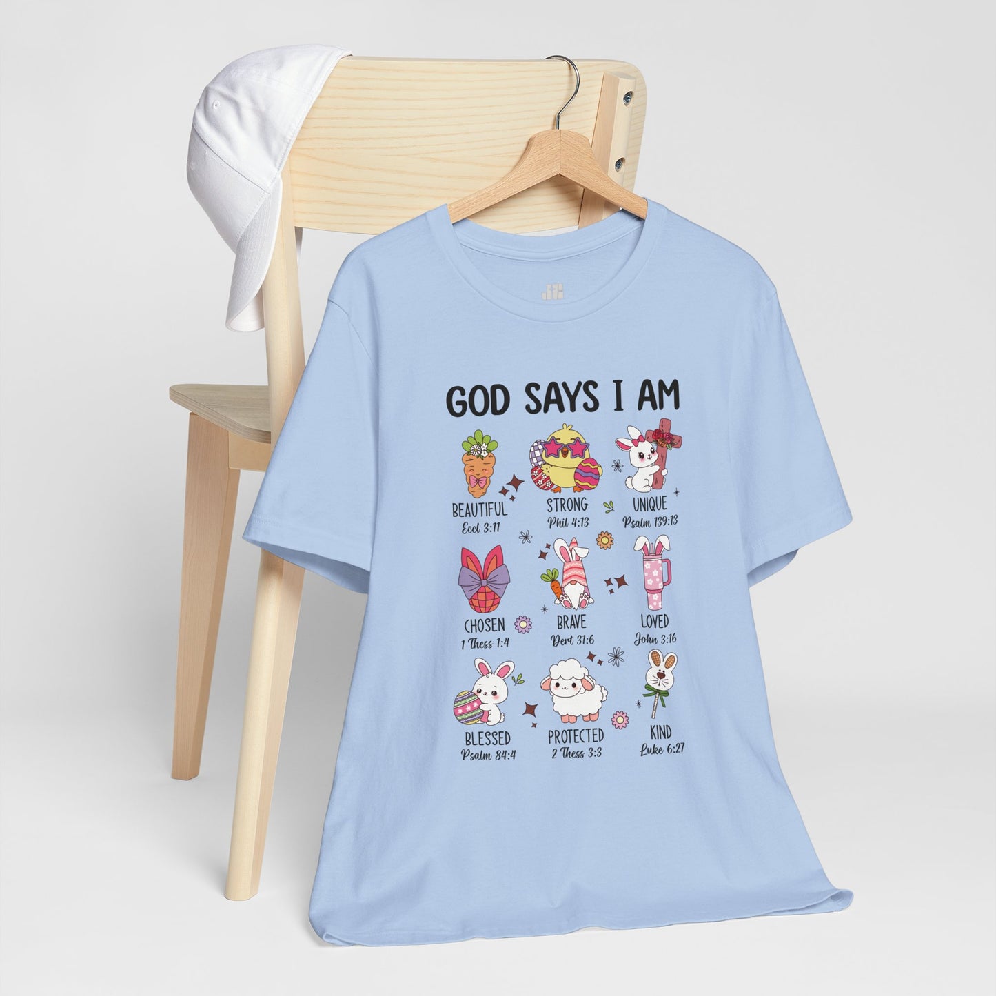 God Says I Am... Soft Cotton Tee - Christian Easter Shirt