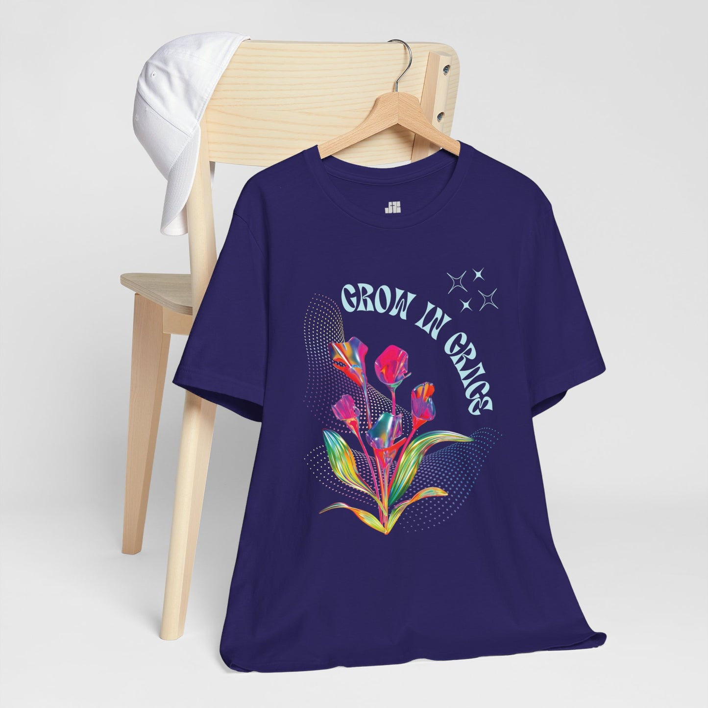 Trendy Grow in Grace Soft Cotton Tee - Bible Verse T-shirt