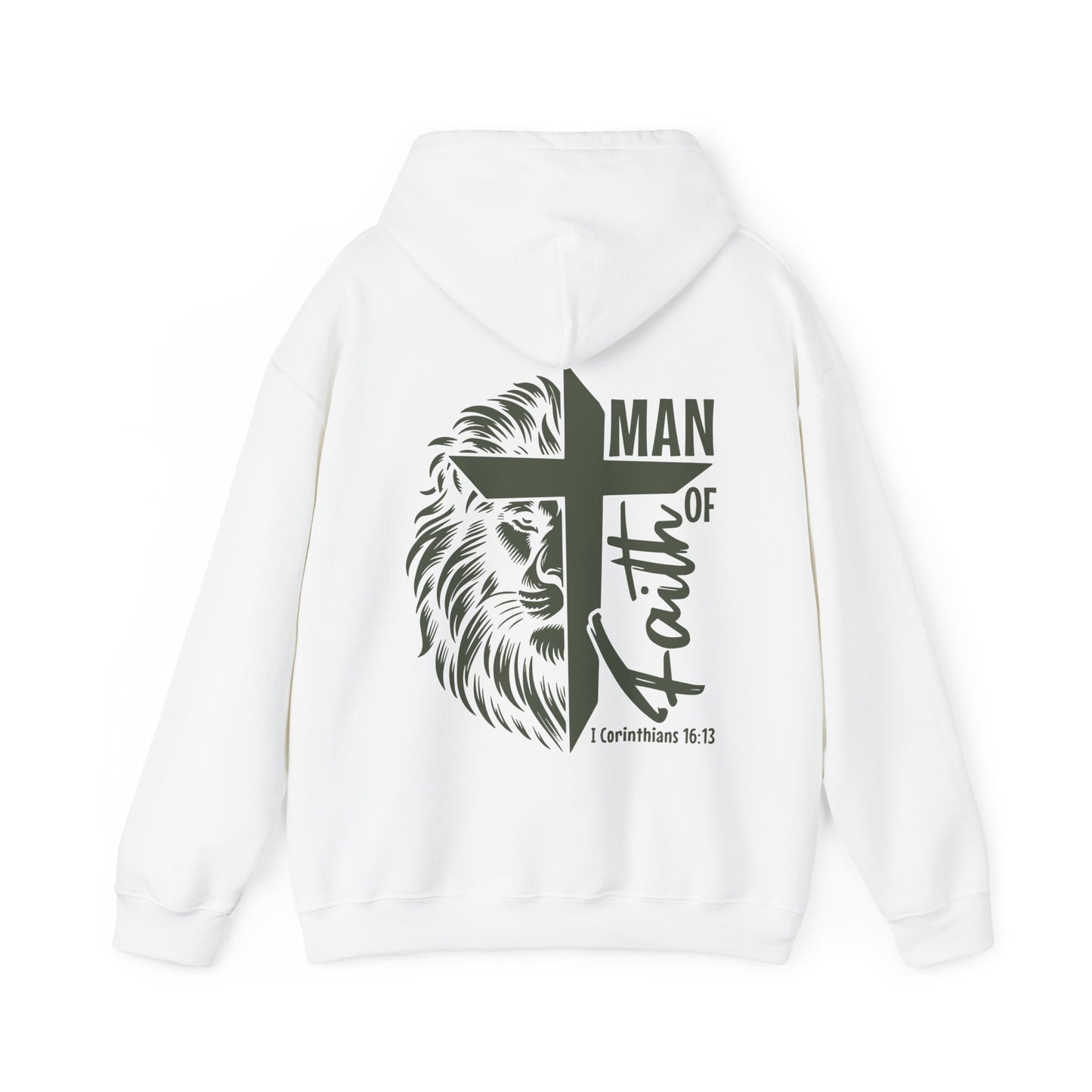 Man of Faith Christian Bible Verse Hoodie - Men's Hoodie