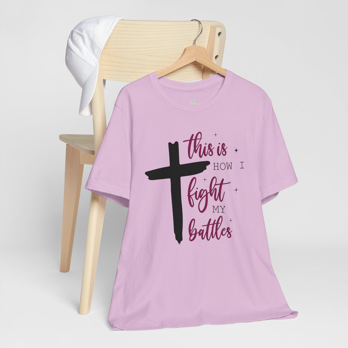 This is How I Fight My Battles Bible Verse Soft Cotton Tee - Christian T-shirt