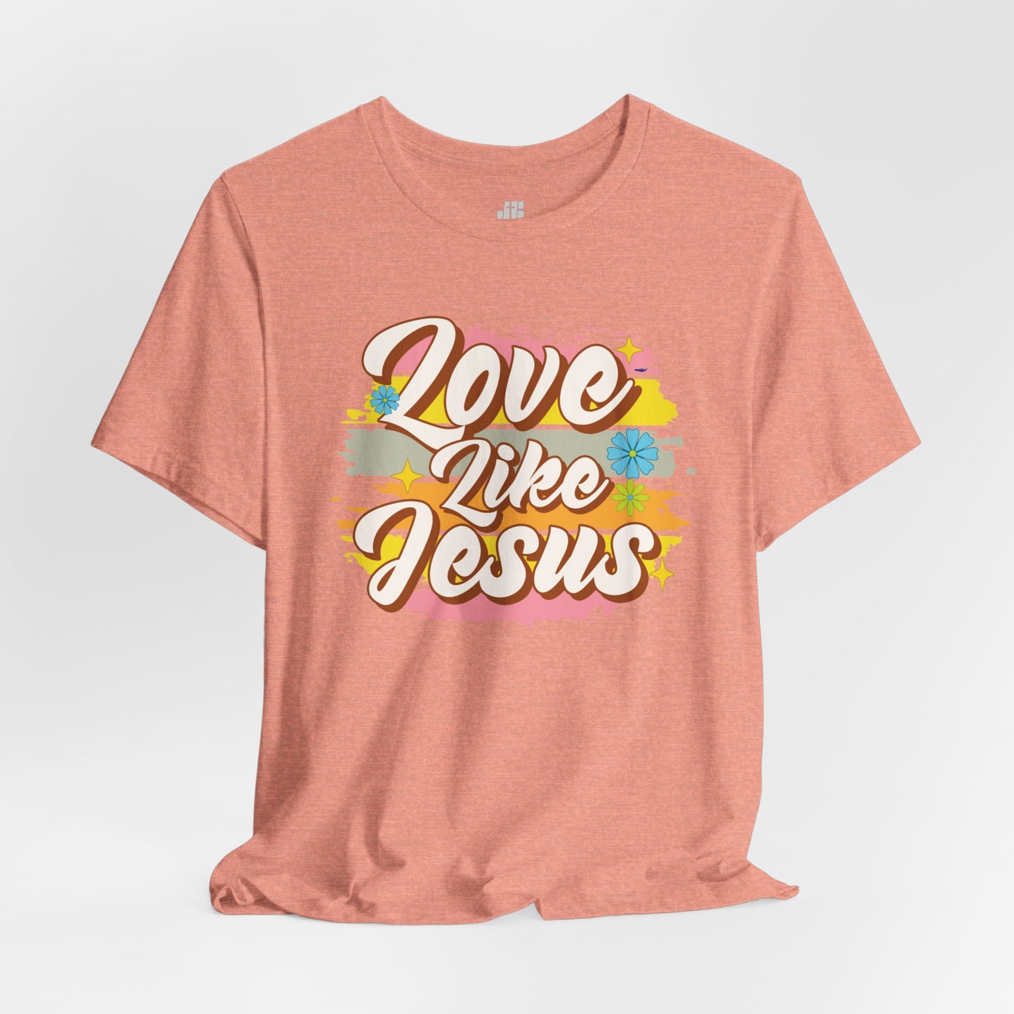 Groovy Love Like Jesus Soft Cotton Tee - Christian Shirt