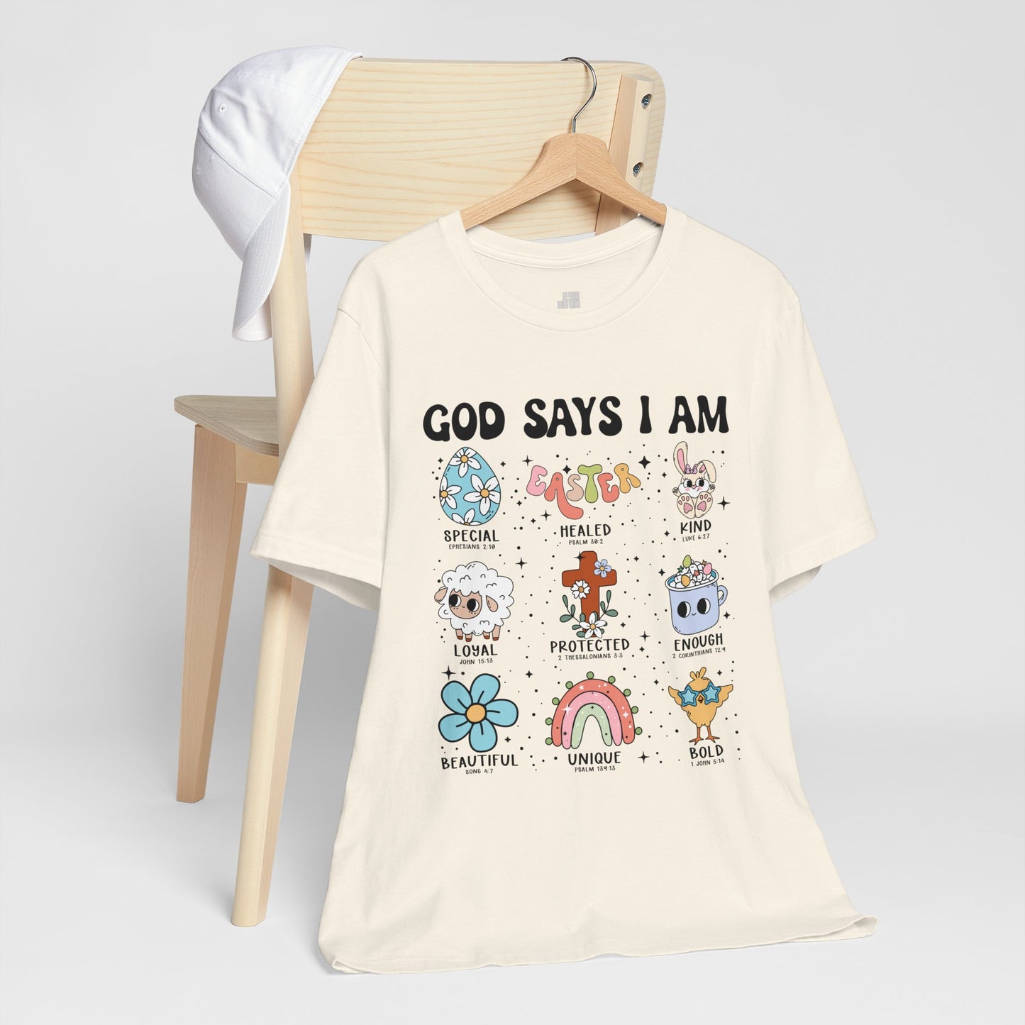 God Says I Am... Soft Cotton Tee - Christian Easter Tee